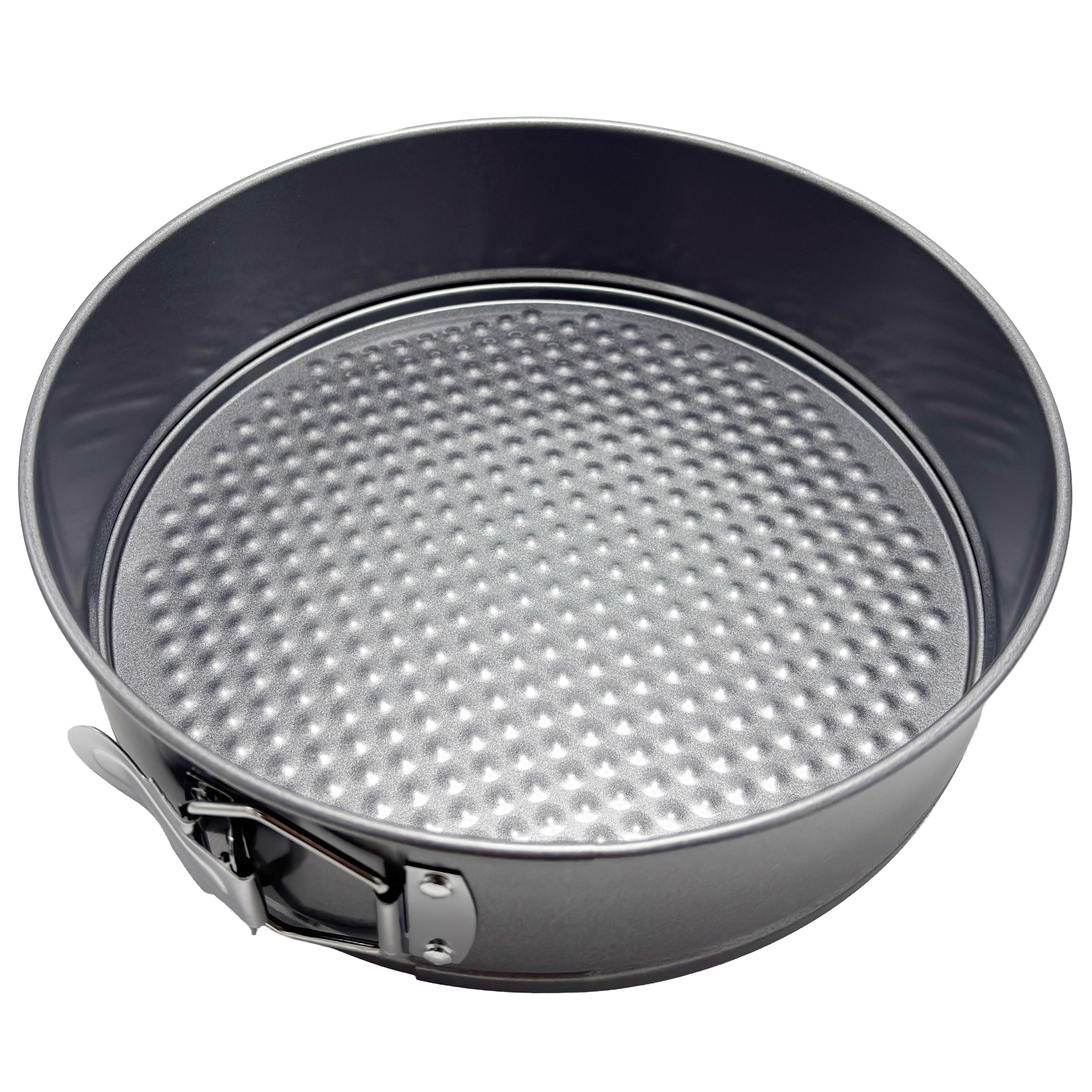 GD LA CUISINE Set Teglie per Torte 3 Pezzi 100% ACCIAIO Stampi da Forno Antiaderenti a Forma Quadrata, Rotonda e Cuore (22–26 cm) | Ideali per Dolci, Torte, Cheesecake e Dessert