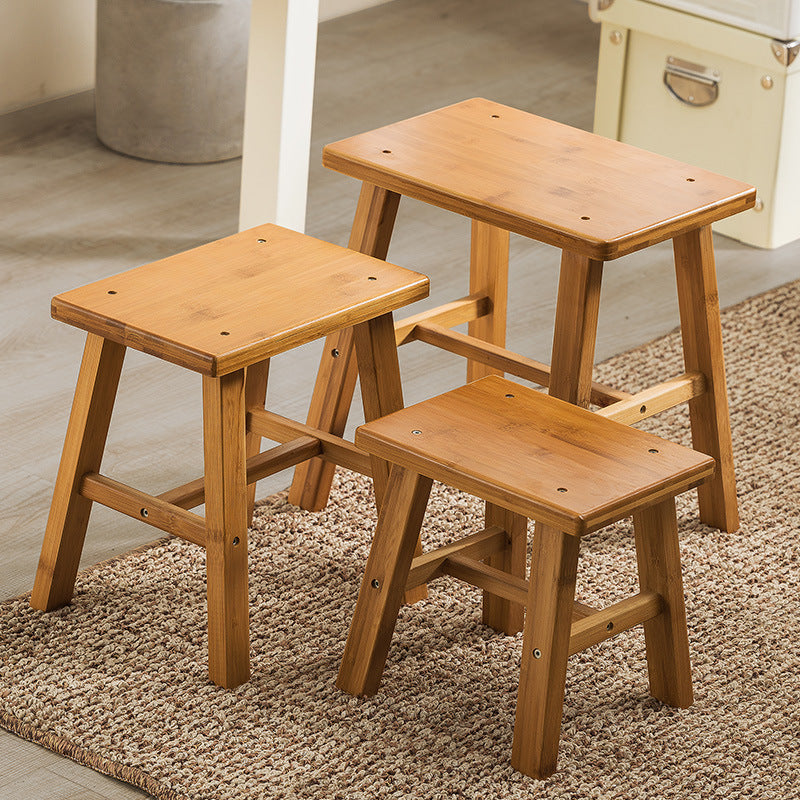 Sgabello in Bambù Naturale – Seduta Multiuso Compatta per Casa, Bagno e Cucina – Piccolo, Medio e Grande