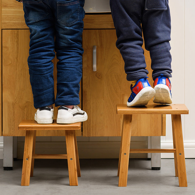 Sgabello in Bambù Naturale – Seduta Multiuso Compatta per Casa, Bagno e Cucina – Piccolo, Medio e Grande