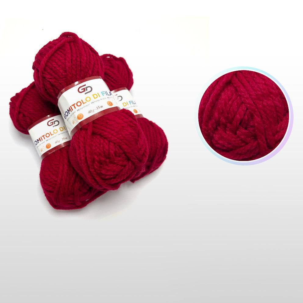 GD LOVES YOUR HOME Filato Acrilico 40g Toni Vivace – Gomitoli da Lavoro a Maglia e Uncinetto, Filo Grosso 35m – Set 3 Pezzi, 21 Colori Disponibili