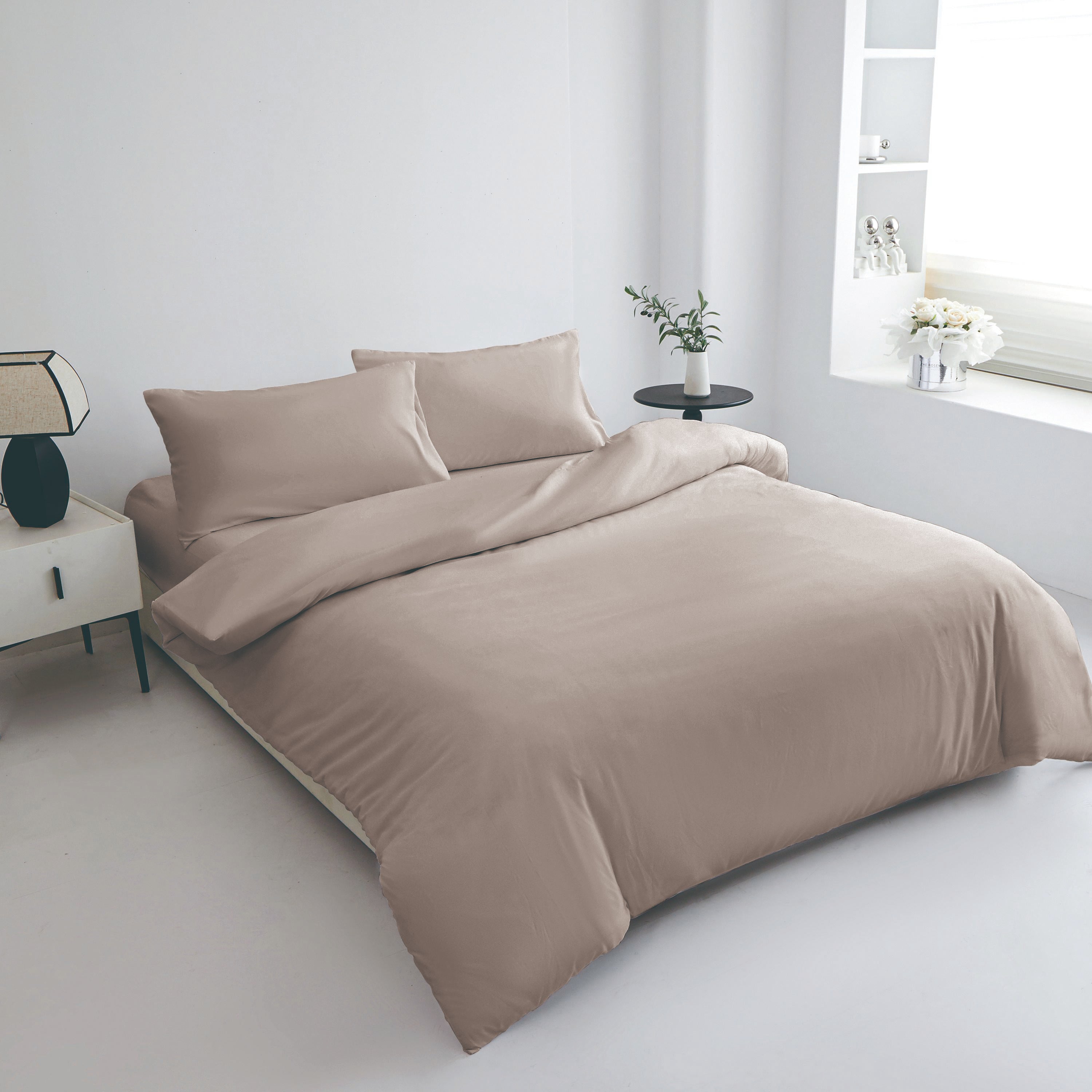 GD LOVES YOUR HOME Parure Copripiumino in Microfibra Extra Morbida 3 Misure 200x155/200x205/200x255 + Federe 50x80 cm Traspirante Anti-Pilling Facile da Lavare 14 Colori Coordinati