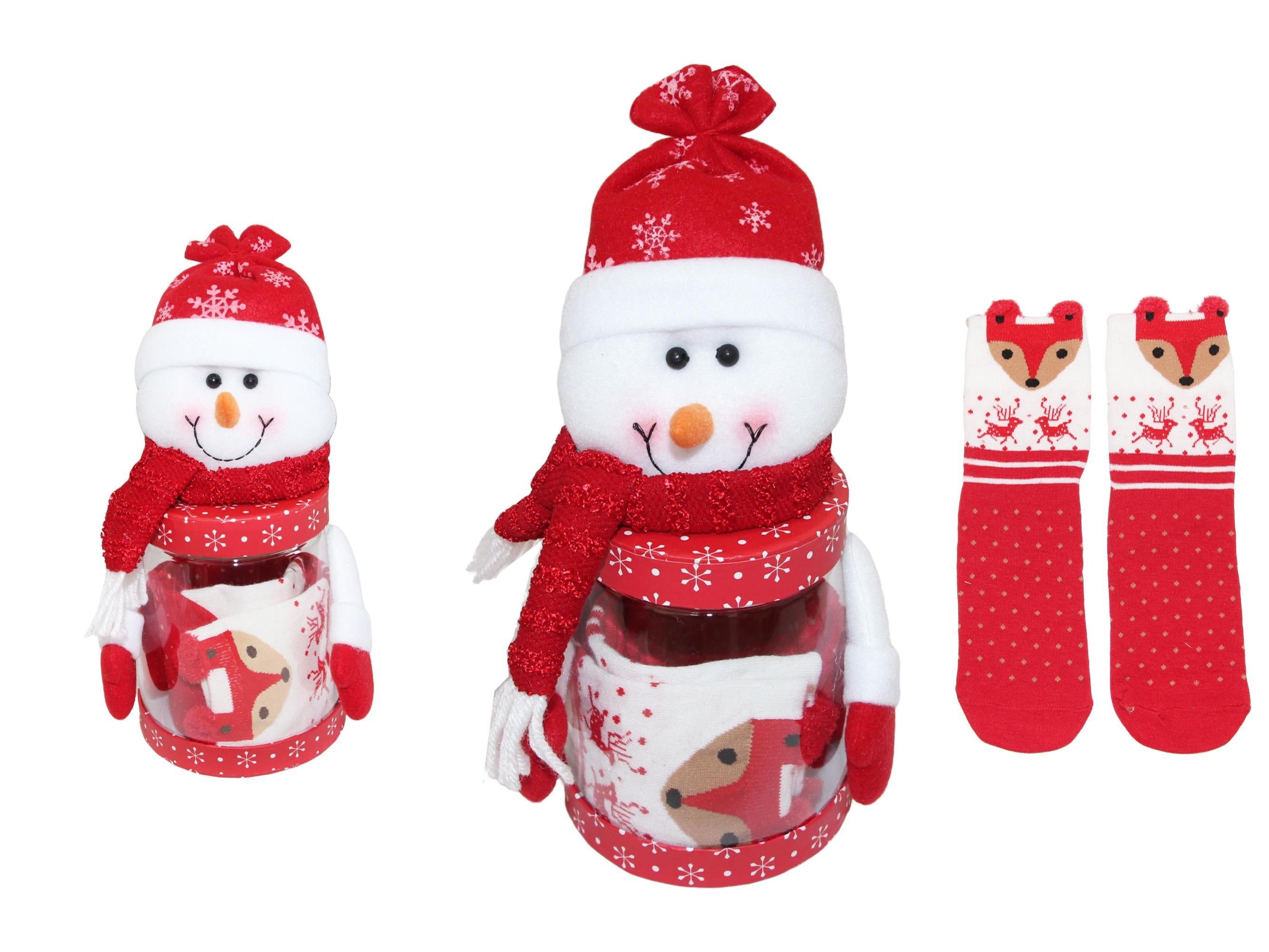 GD LOVES XMAS Calzini Natalizi in Confezione Regalo – Modelli Babbo Natale, Renna e Pupazzo di Neve – Unisex Taglia Unica – Idea Regalo Morbida e Natalizia