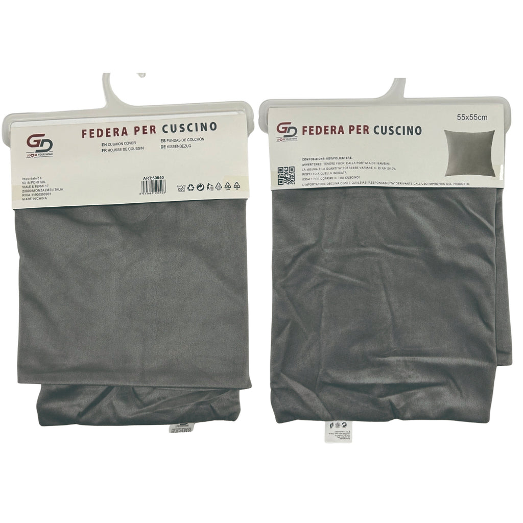 GD LOVES YOUR HOME Federa Cuscino Arredo in Velluto Morbido Tinta Unita per Divano e Letto | 45x45 – 55x55 cm | Sfoderabile, Lavabile, Stile Moderno