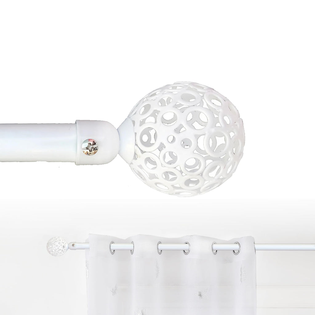 GD LOVES YOUR HOME Bastone per Tenda Estensibile in Metallo con Terminale a Sfera Traforata – Regolabile 70–120 / 120–210 / 160–310 cm (staffe e viti incluse) Design Raffinato e Funzionale per Finestre di Diverse Dimensioni