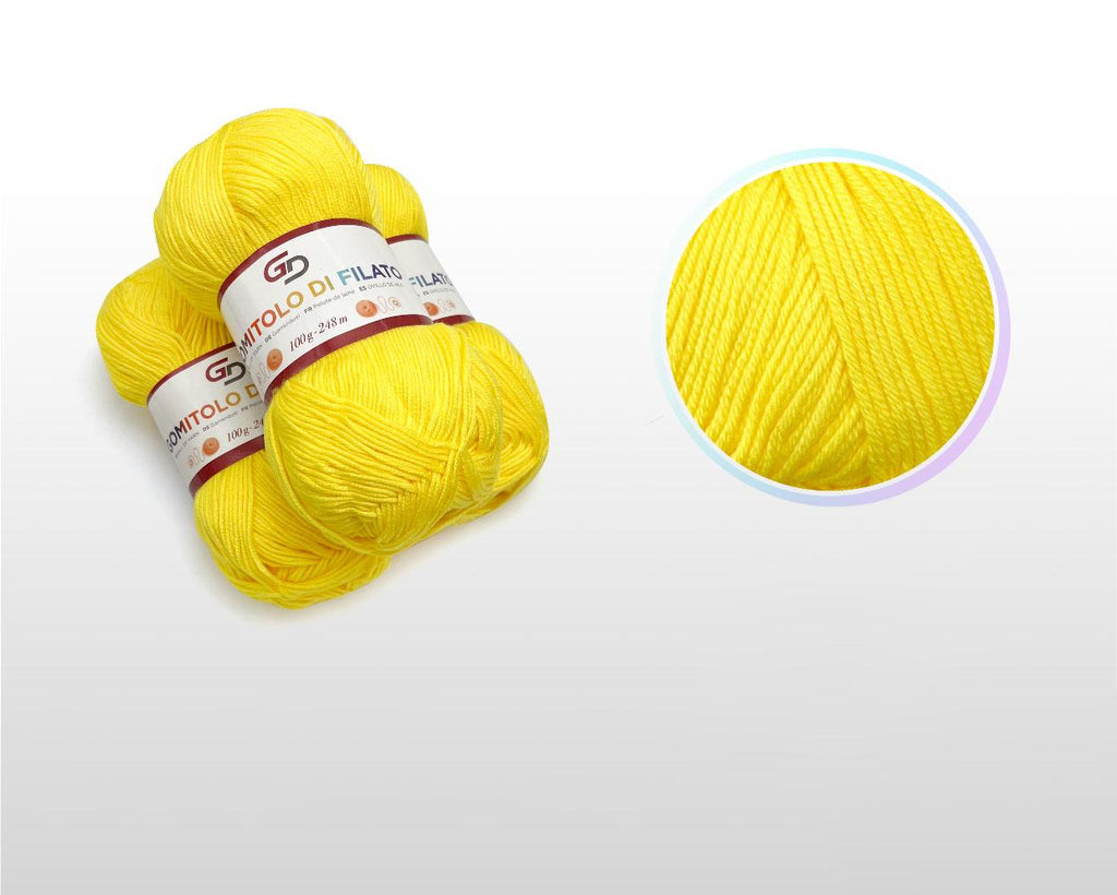GD LOVES YOUR HOME Set 3 Gomitoli Filato Baby 100g – 6 Capi 248m Toni Neutri | Morbido Acrilico Resistente per Maglia e Uncinetto –18 Colori Disponibili