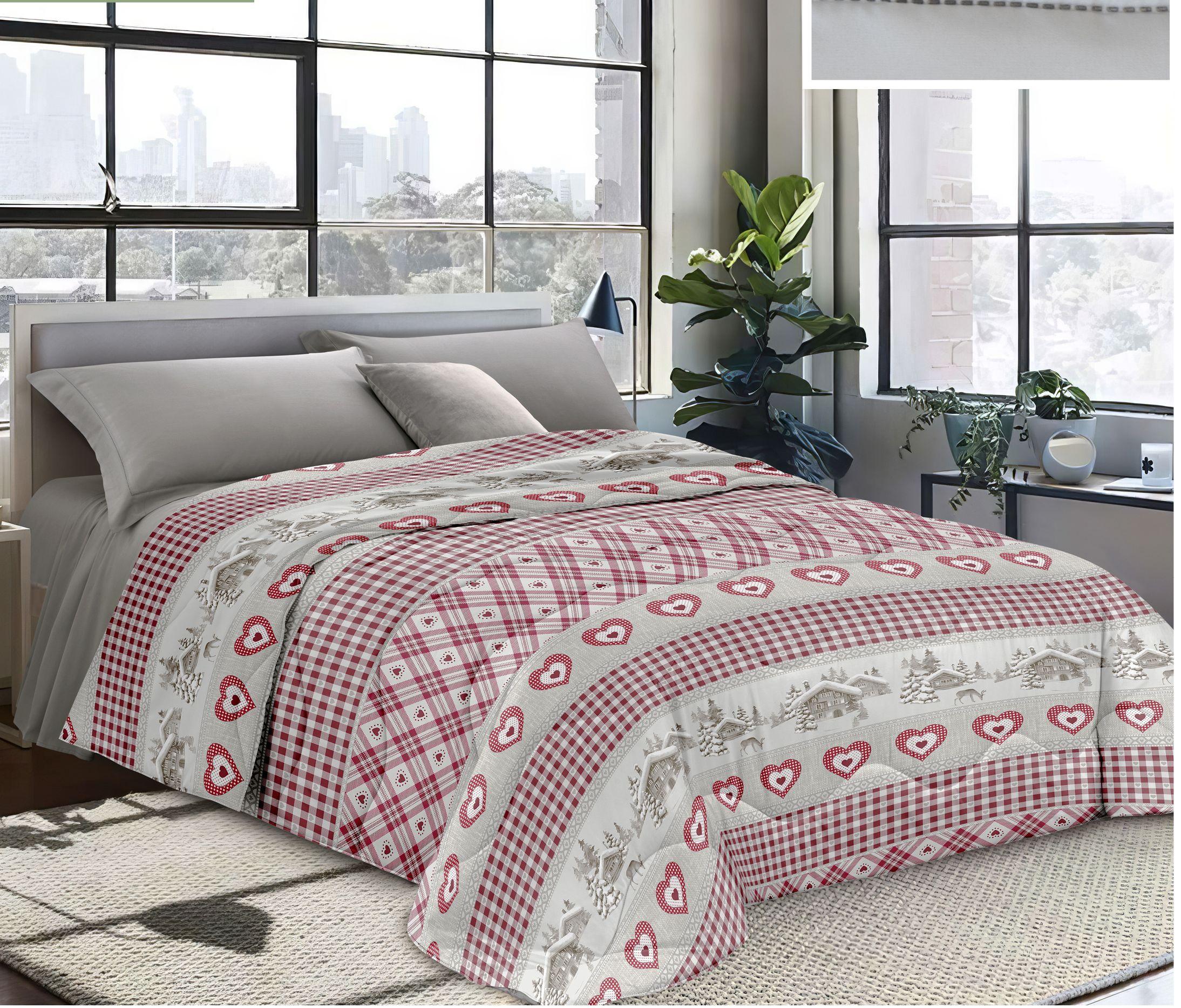 GD LOVES YOUR HOME Trapunta Invernale 2025 Elena | MADE IN ITALY | Nuova Collezione Double Face Stampata – Coperta Imbottita Calda e Morbida in Fantasie Moderne e Classiche – Misure Singolo, Piazza e Mezza, Matrimoniale