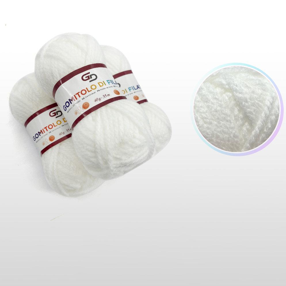 GD LOVES YOUR HOME Filato Acrilico 40g Toni Neutri – Gomitoli da Lavoro a Maglia e Uncinetto, Filo Grosso 35m – Set 3 Pezzi, 21 Colori Disponibili