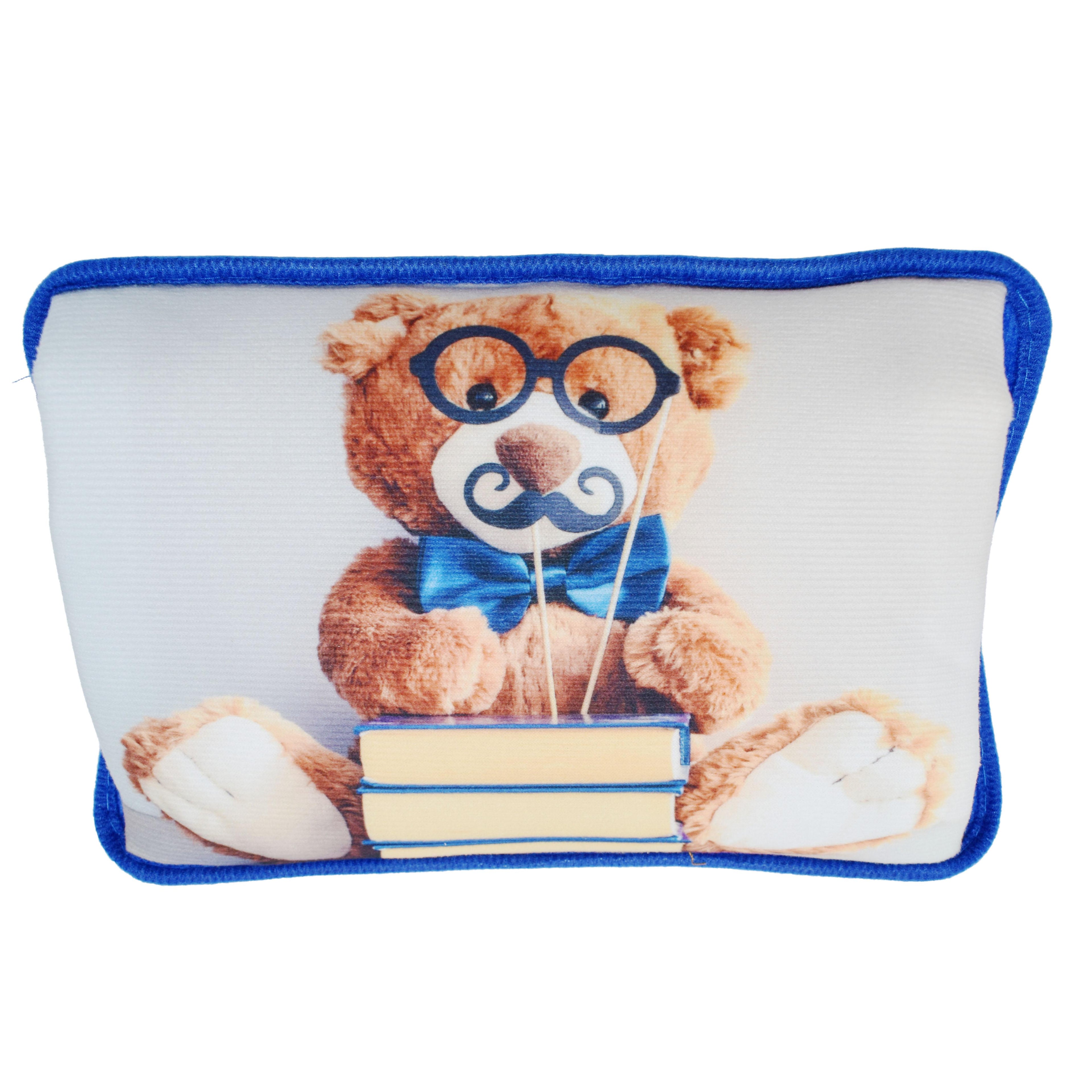 Borsa Acqua Calda Elettrica con Stampa Orsetti e Cuccioli con Occhiali – Morbida, Ricaricabile e Portatile, Ideale per Mani, Piedi, Relax e Regali Teneri