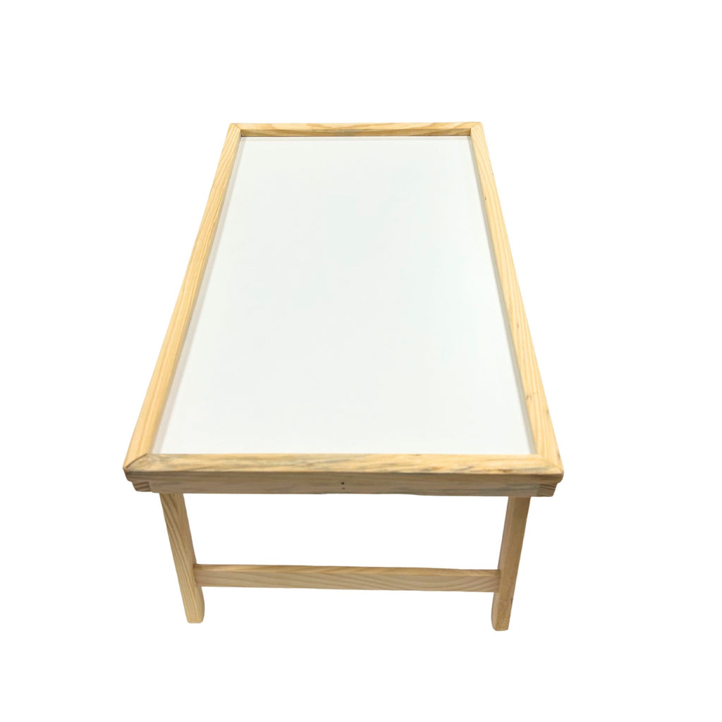 Tavolino da Letto Pieghevole in Legno 30×50 cm – Tavolo Colazione per Letto e Divano, Tavolino Portatile con Gambe Richiudibili