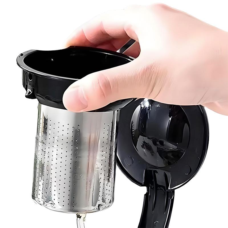 GD LOVES YOUR HOME Teiera in Vetro con Infusore in Acciaio Inox – Beccuccio antigoccia, manico e coperchio antiscottatura – Teiera con filtro rimovibile per tè e tisane – 700/900/1100 ml