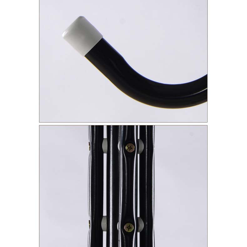 Appendiabiti da Terra Salvaspazio per Ingresso, Porta Abiti con Ganci Multipli, Altezza 170 cm, Base Stabile, Nero o Bianco