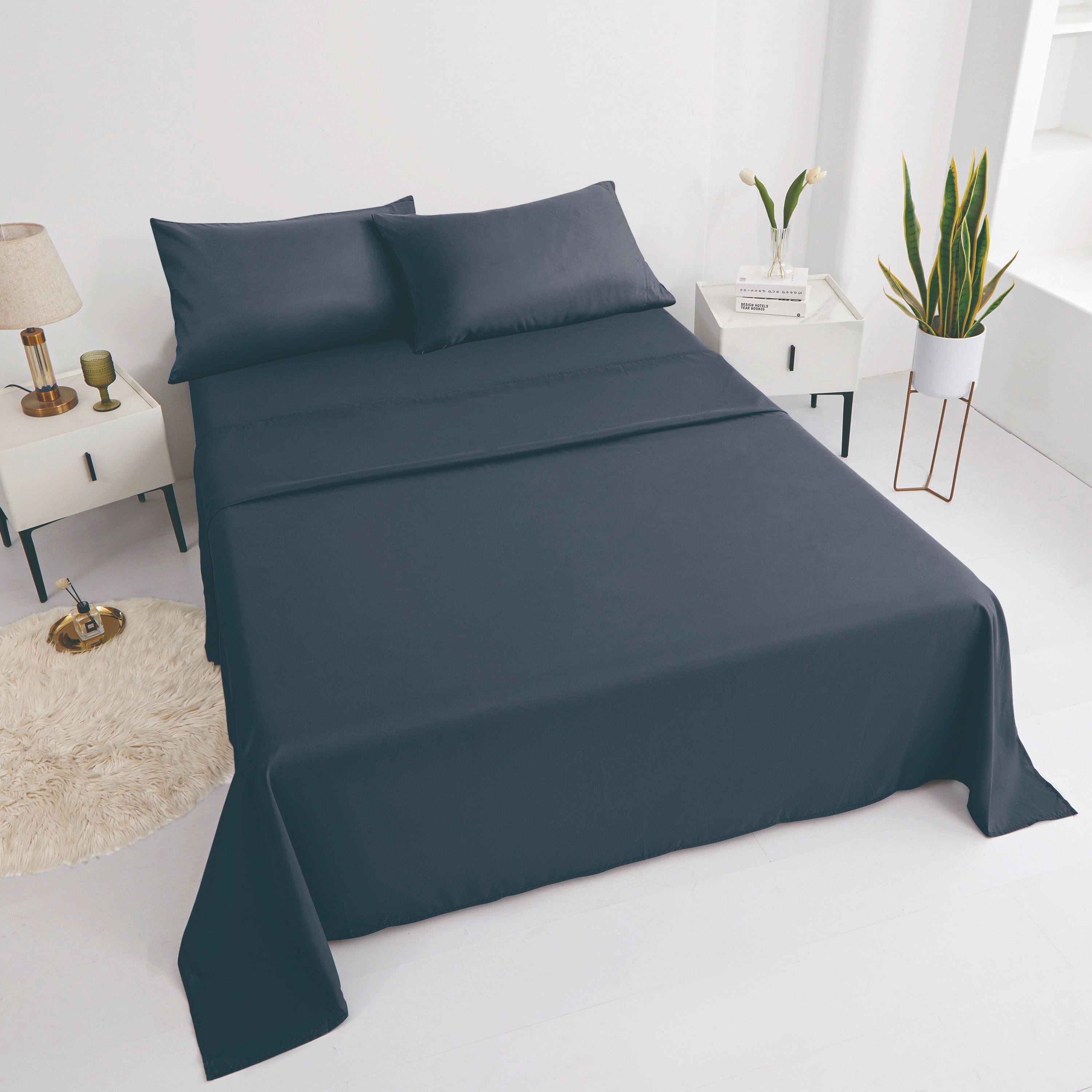 GD LOVES YOUR HOME Completo Letto: Lenzuolo Sopra + Lenzuolo Sotto con Angoli + Federe 50×80 – Microfibra Super Morbida e Traspirante, Massimo Comfort e Qualità Garantita
