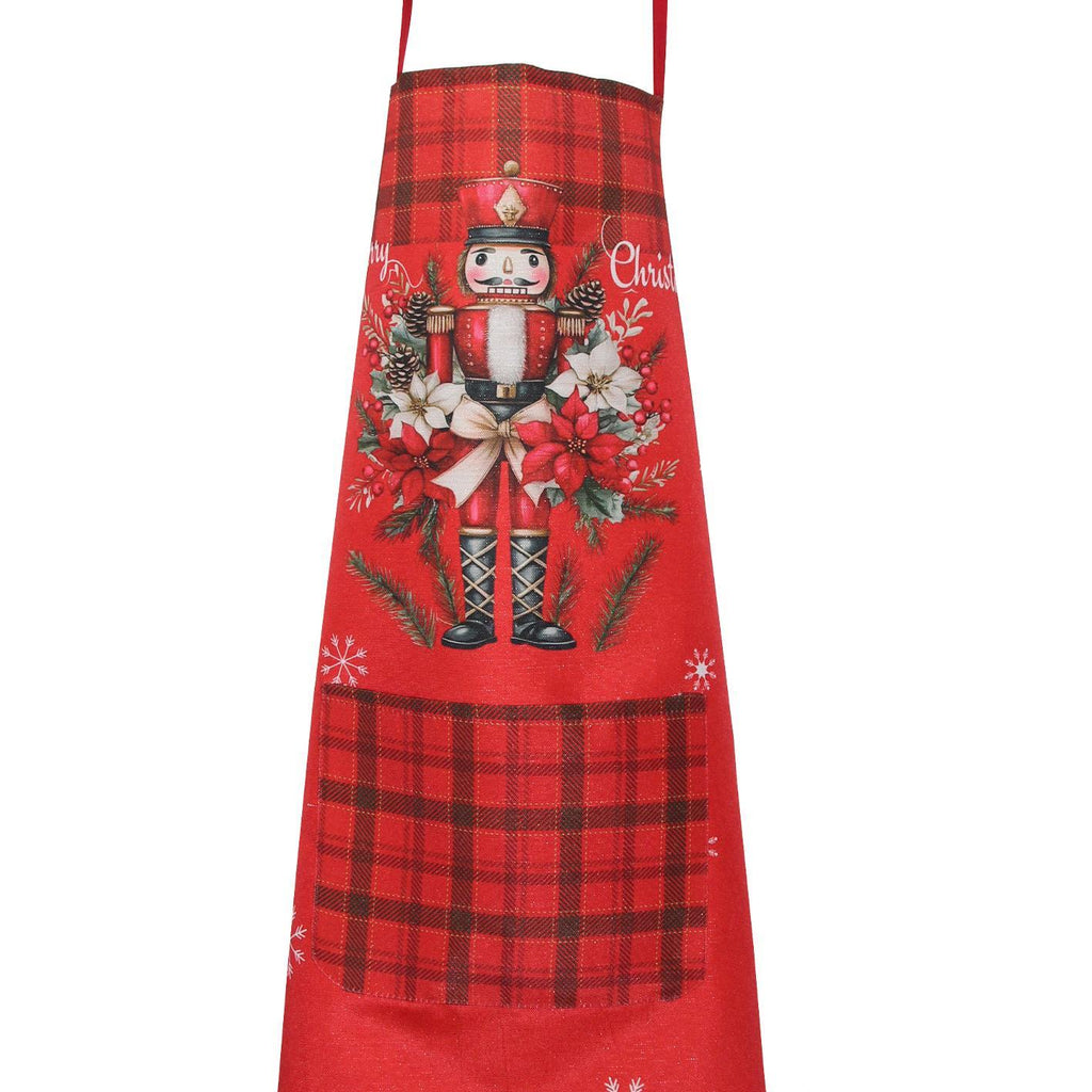 GD LOVES XMAS Grembiule Natalizio 65×85 cm  Grembiule da Cucina Antimacchia con Stampe Festive – Decorazione Casa e Idea Regalo di Natale