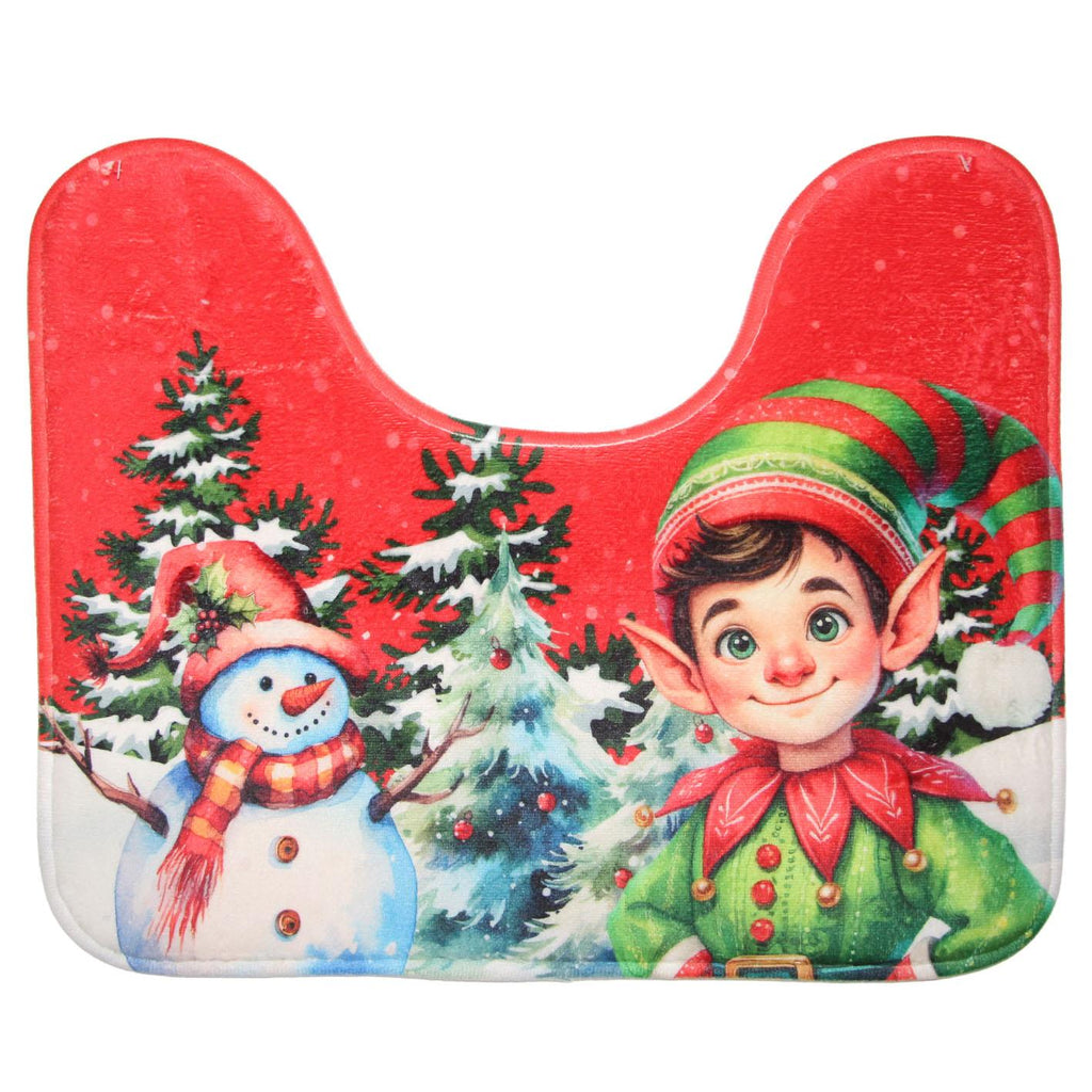 GD LOVES XMAS Set Tappeti Natalizi 3 Pezzi Antiscivolo | Morbidi, Lavabili e Decorativi per Bagno o Ingresso