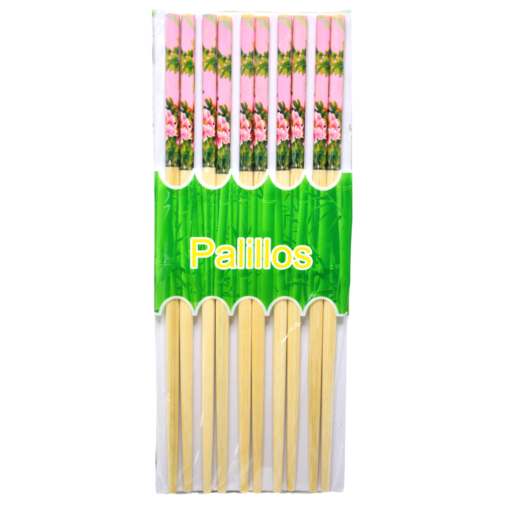 GD LA CUISINE Bacchette Cinesi in Bambù 24 cm Set da 5 o 10 Paia Riutilizzabili | Ecologiche, Antiscivolo, Resistenti, Fantasie Miste | Ideali per Sushi, Noodles, Riso, Ristoranti e Uso Domestico