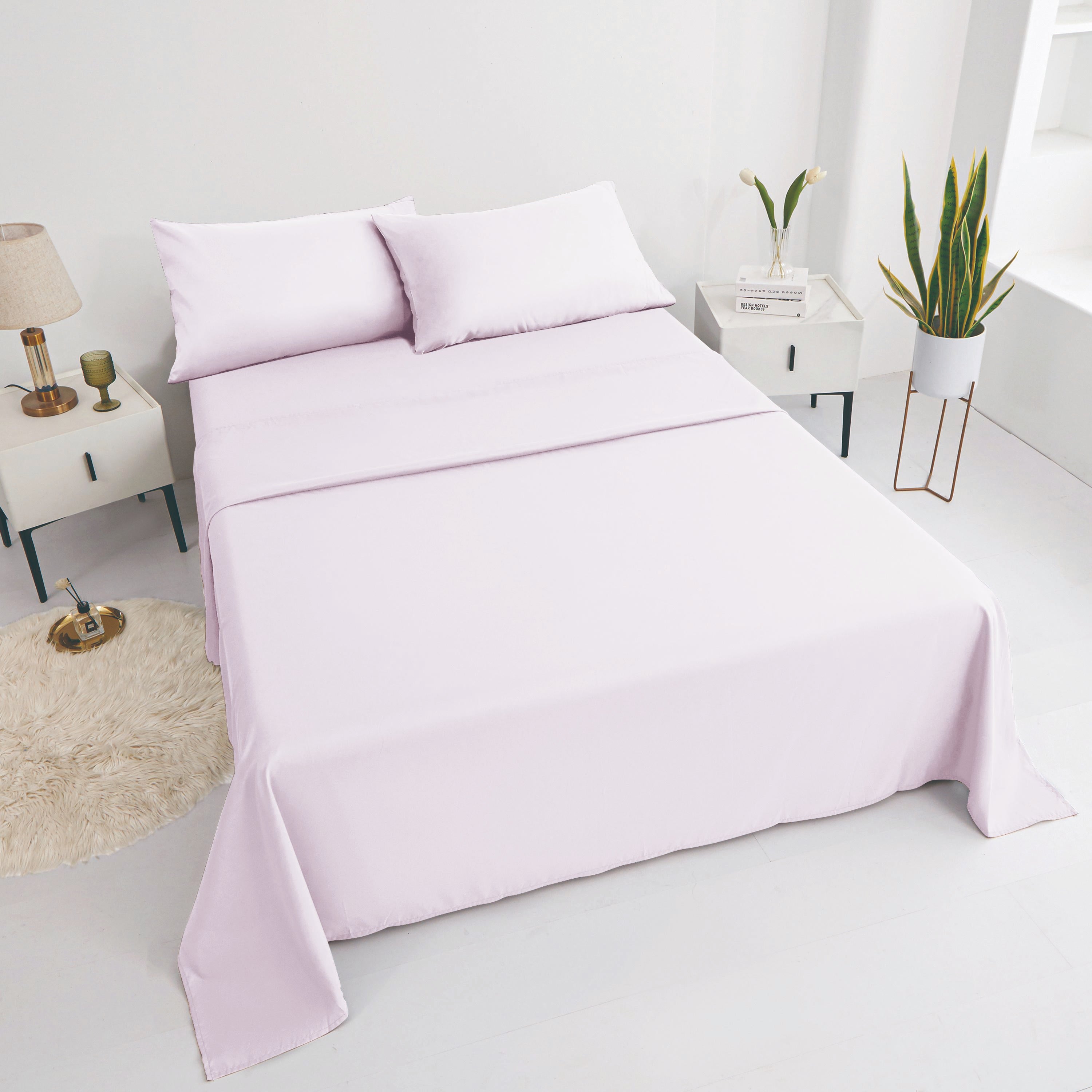 GD LOVES YOUR HOME Completo Letto: Lenzuolo Sopra + Lenzuolo Sotto con Angoli + Federe 50×80 – Microfibra Super Morbida e Traspirante, Massimo Comfort e Qualità Garantita