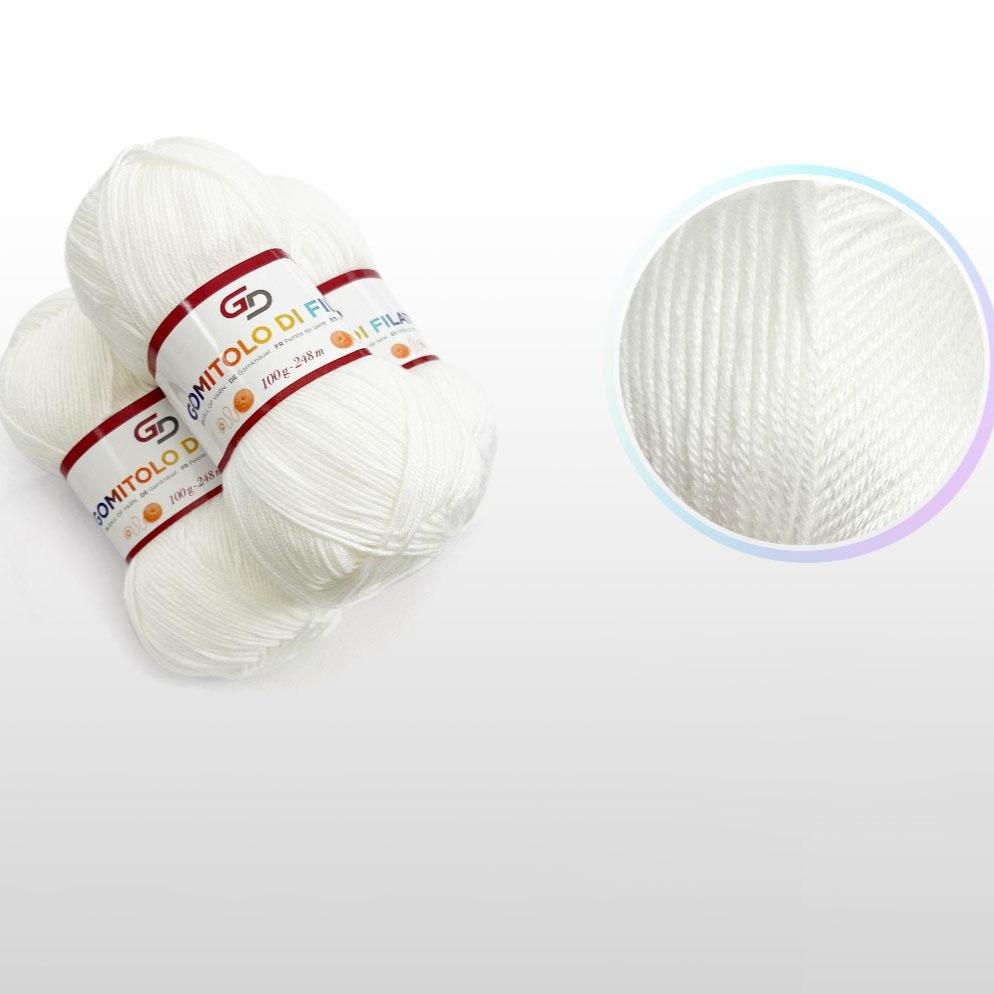 GD LOVES YOUR HOME Set 3 Gomitoli Filato Baby 100g – 6 Capi 248m Toni Neutri | Morbido Acrilico Resistente per Maglia e Uncinetto –18 Colori Disponibili