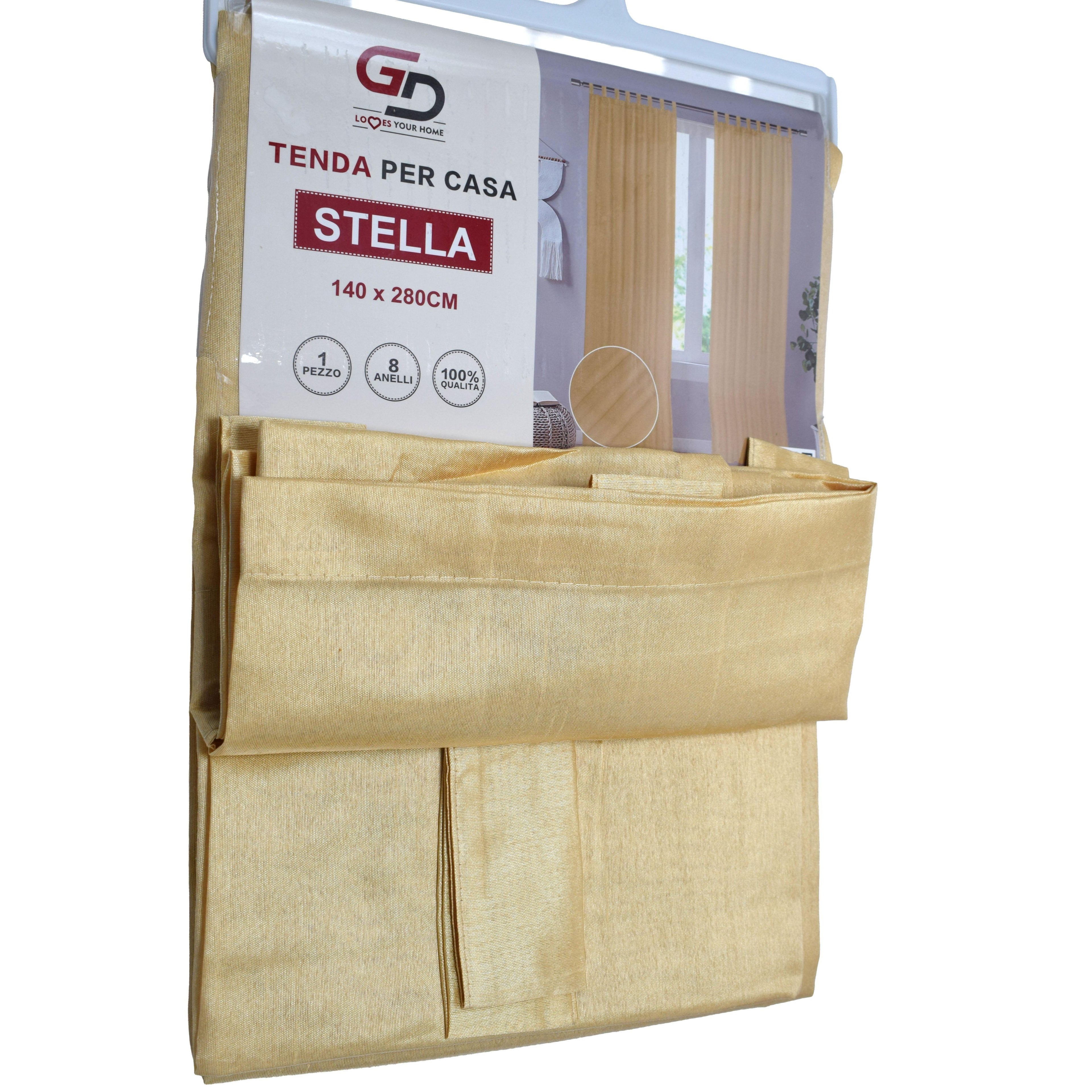 GD LOVES YOUR HOME Tenda per Casa STELLA 140×280 cm in Poliestere Effetto Lino con Passanti Superiori Rinforzati 10 Colori Moderni per Arredo Elegante