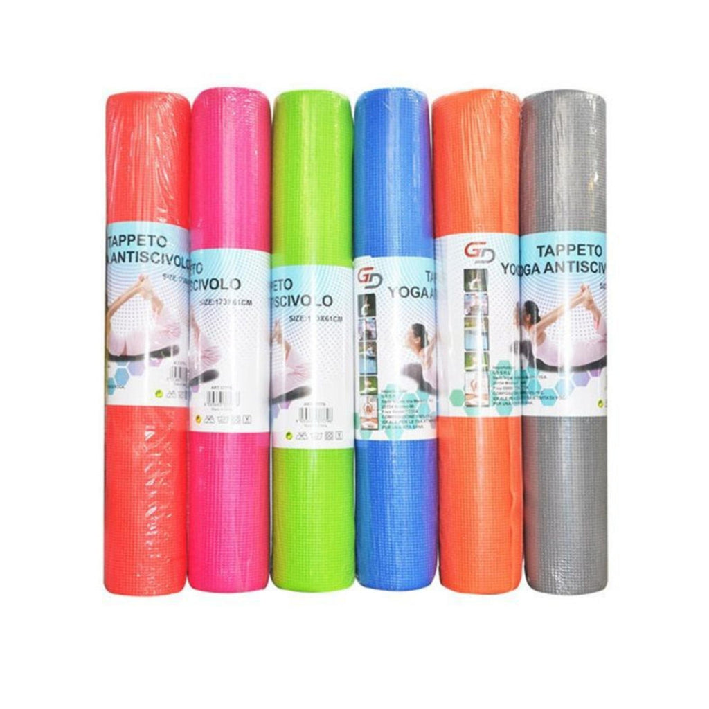 GD tappeto antiscivolo per yoga pilates 61 x 173 x 0,4 cm, tappetino per allenamento e stretching in casa e fuori casa