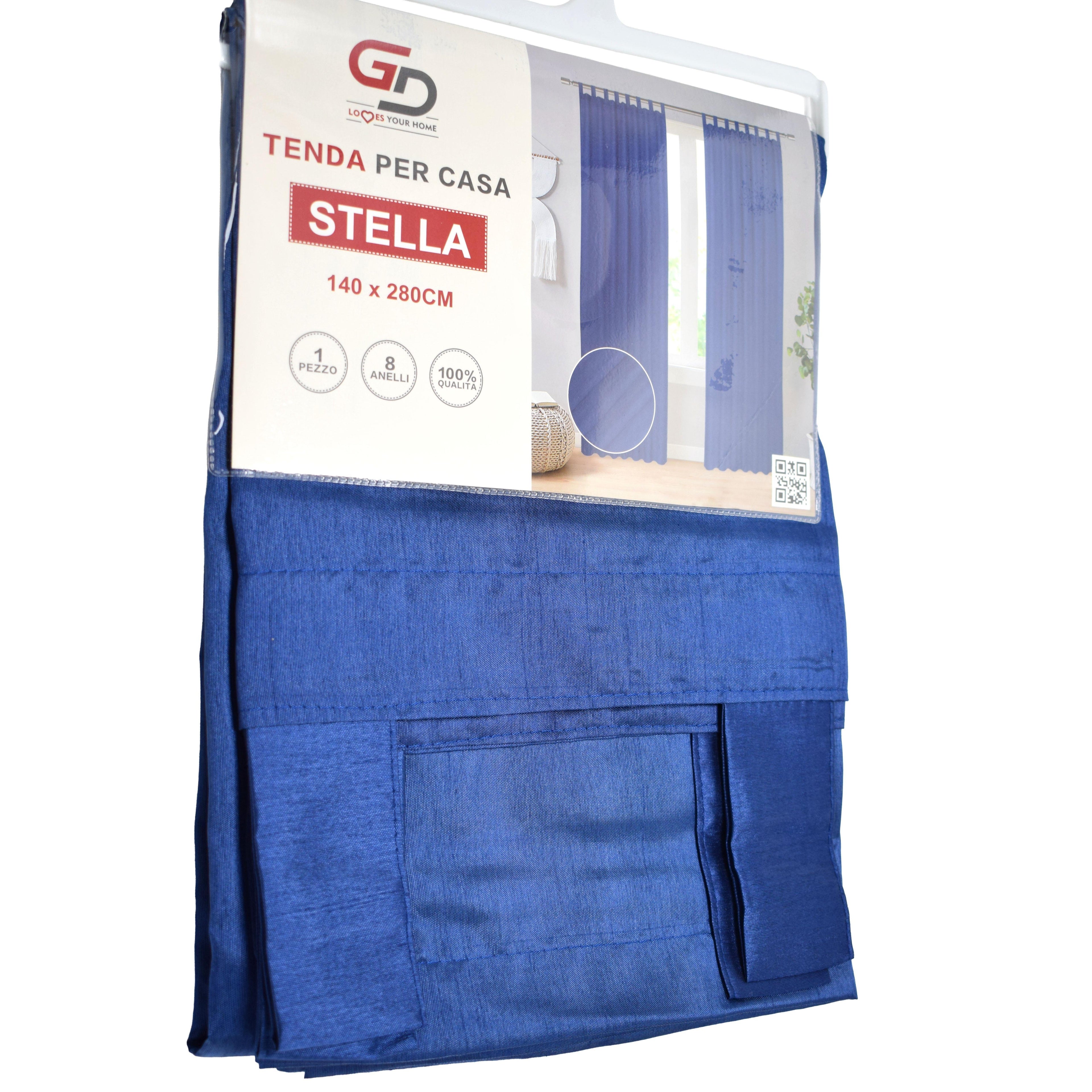 GD LOVES YOUR HOME Tenda per Casa STELLA 140×280 cm in Poliestere Effetto Lino con Passanti Superiori Rinforzati 10 Colori Moderni per Arredo Elegante