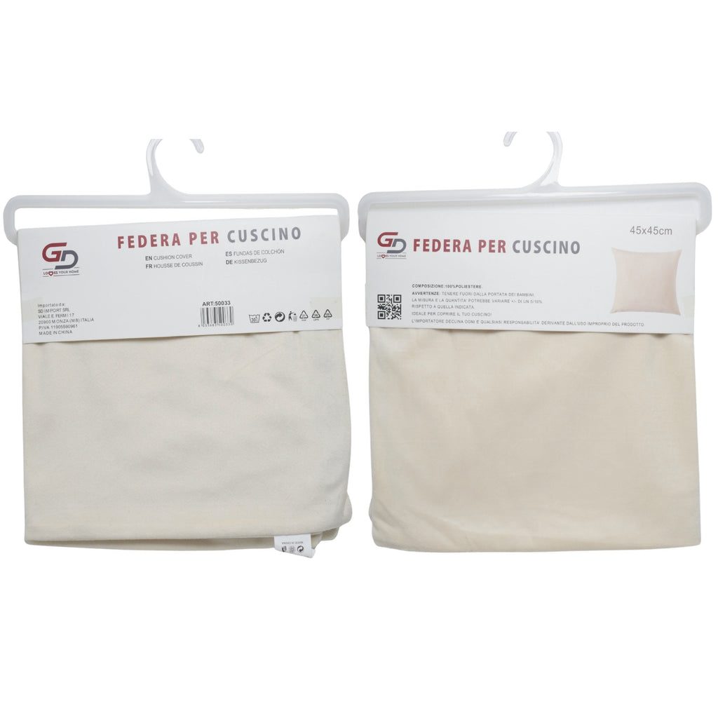 GD LOVES YOUR HOME Federa Cuscino Arredo in Velluto Morbido Tinta Unita per Divano e Letto | 45x45 – 55x55 cm | Sfoderabile, Lavabile, Stile Moderno