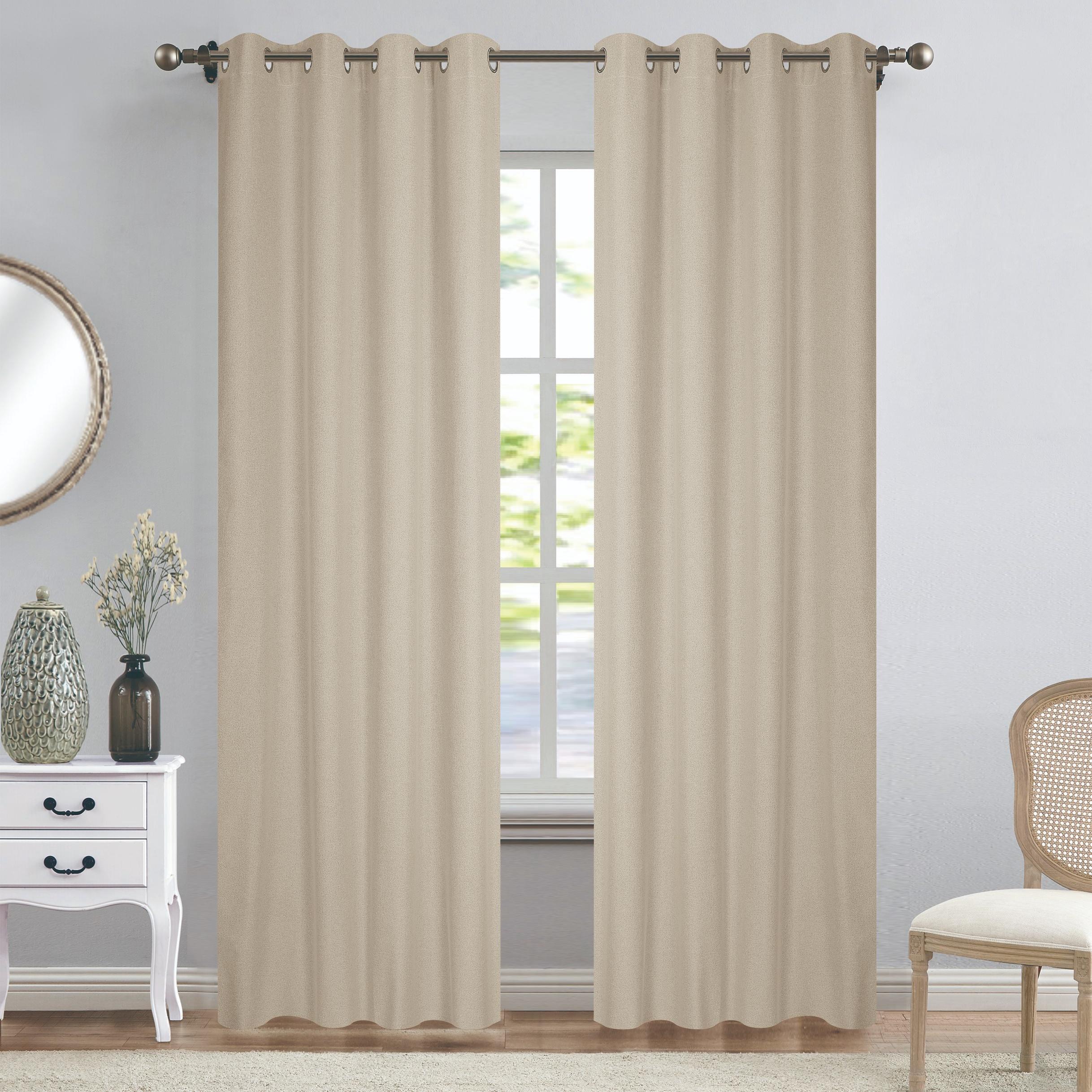 GD LOVES YOUR HOME Tenda Oscurante CLARALIE, Tessuto Effetto Lino a Doppio Strato, 140x280 cm, con Anelli in Acciaio Inox – Ideale per Soggiorno, Camera da Letto e Studio - 1 Pezzo