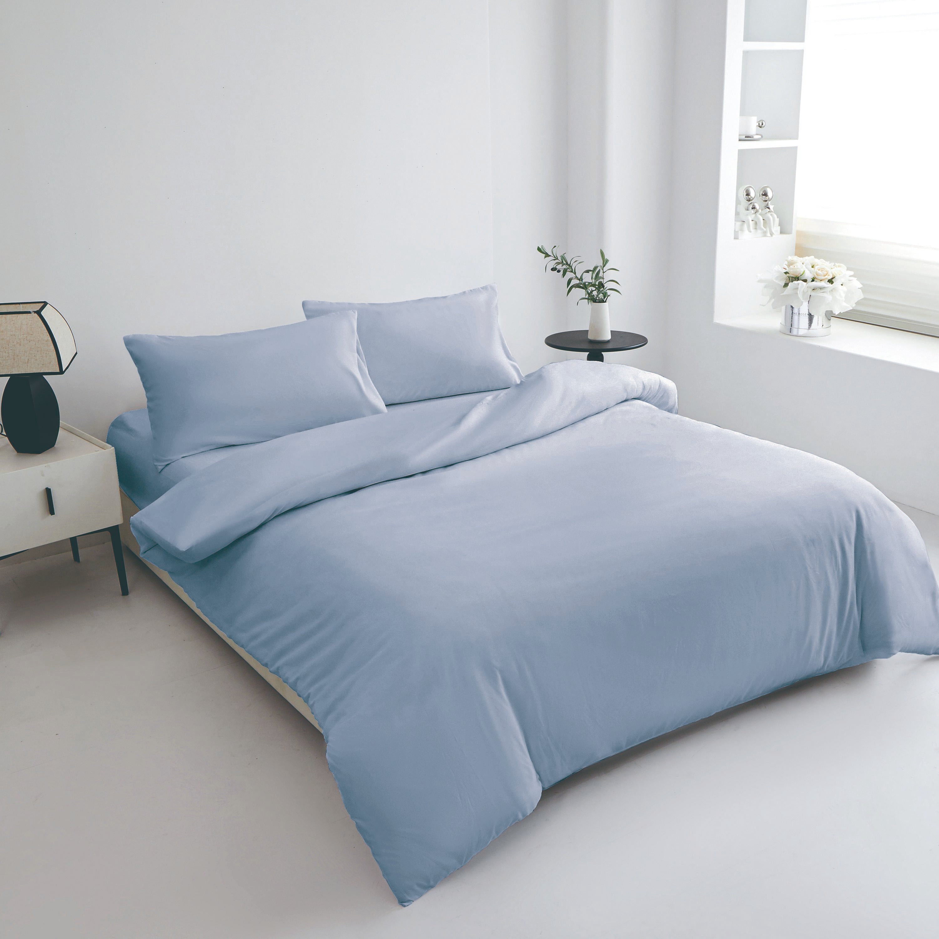 GD LOVES YOUR HOME Parure Copripiumino in Microfibra Extra Morbida 3 Misure 200x155/200x205/200x255 + Federe 50x80 cm Traspirante Anti-Pilling Facile da Lavare 14 Colori Coordinati