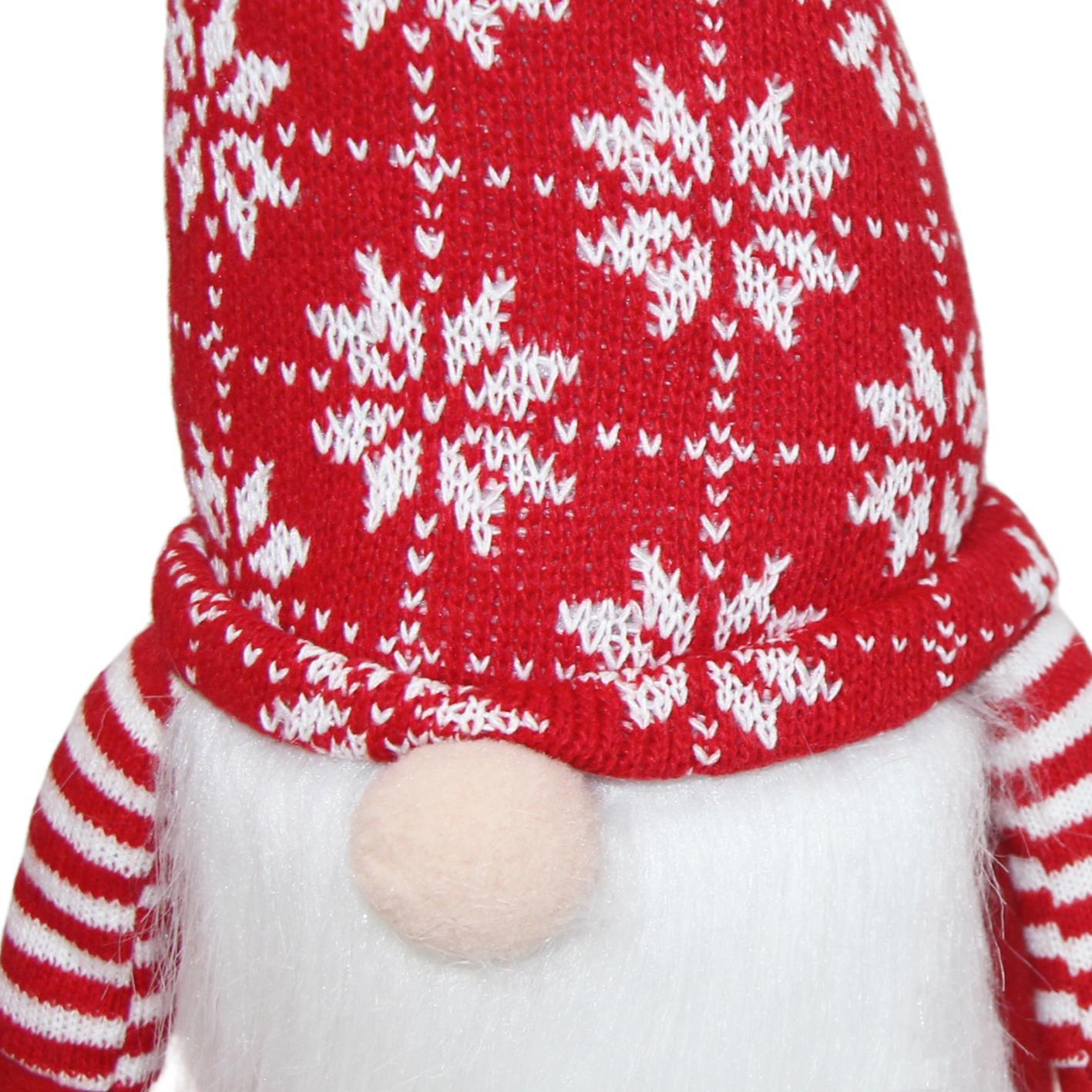 GD LOVES XMAS Gnomo Natalizio Fermaporta 32 cm Decorazione Invernale per Casa e Regalo di Natale con Cappello Invernale e Dettagli Festivi