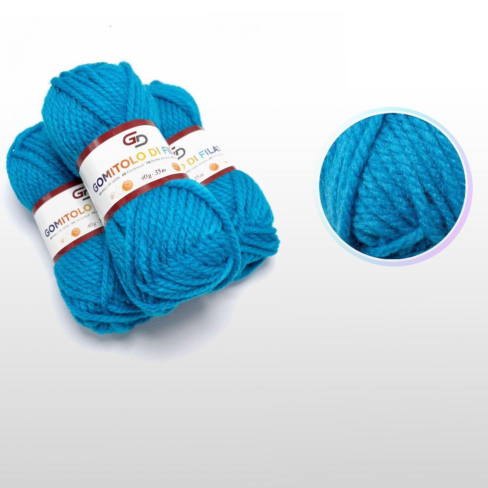 GD LOVES YOUR HOME Filato Acrilico 40g Toni Freschi – Gomitoli da Lavoro a Maglia e Uncinetto, Filo Grosso 35m – Set 3 Pezzi, 21 Colori Disponibili