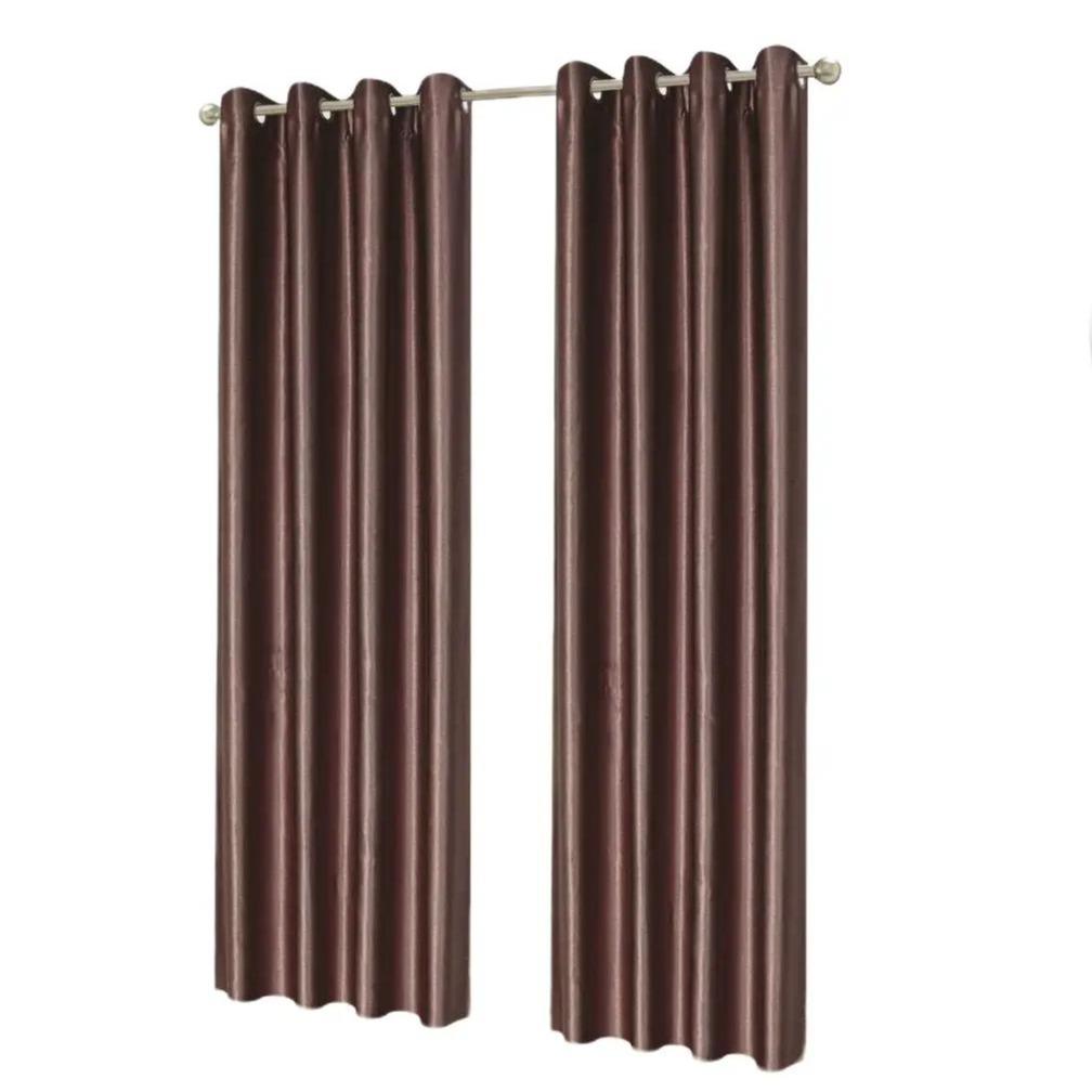 GD LOVES YOUR HOME Serie YVONNE Tenda a Occhielli in Poliestere Lucido 140x280 cm (8 occhielli) – Elegante, Semioscurante e Facile da Installare