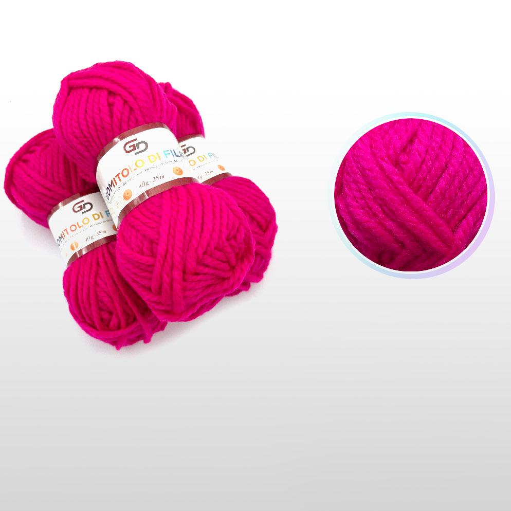 GD LOVES YOUR HOME Filato Acrilico 40g Toni Vivace – Gomitoli da Lavoro a Maglia e Uncinetto, Filo Grosso 35m – Set 3 Pezzi, 21 Colori Disponibili