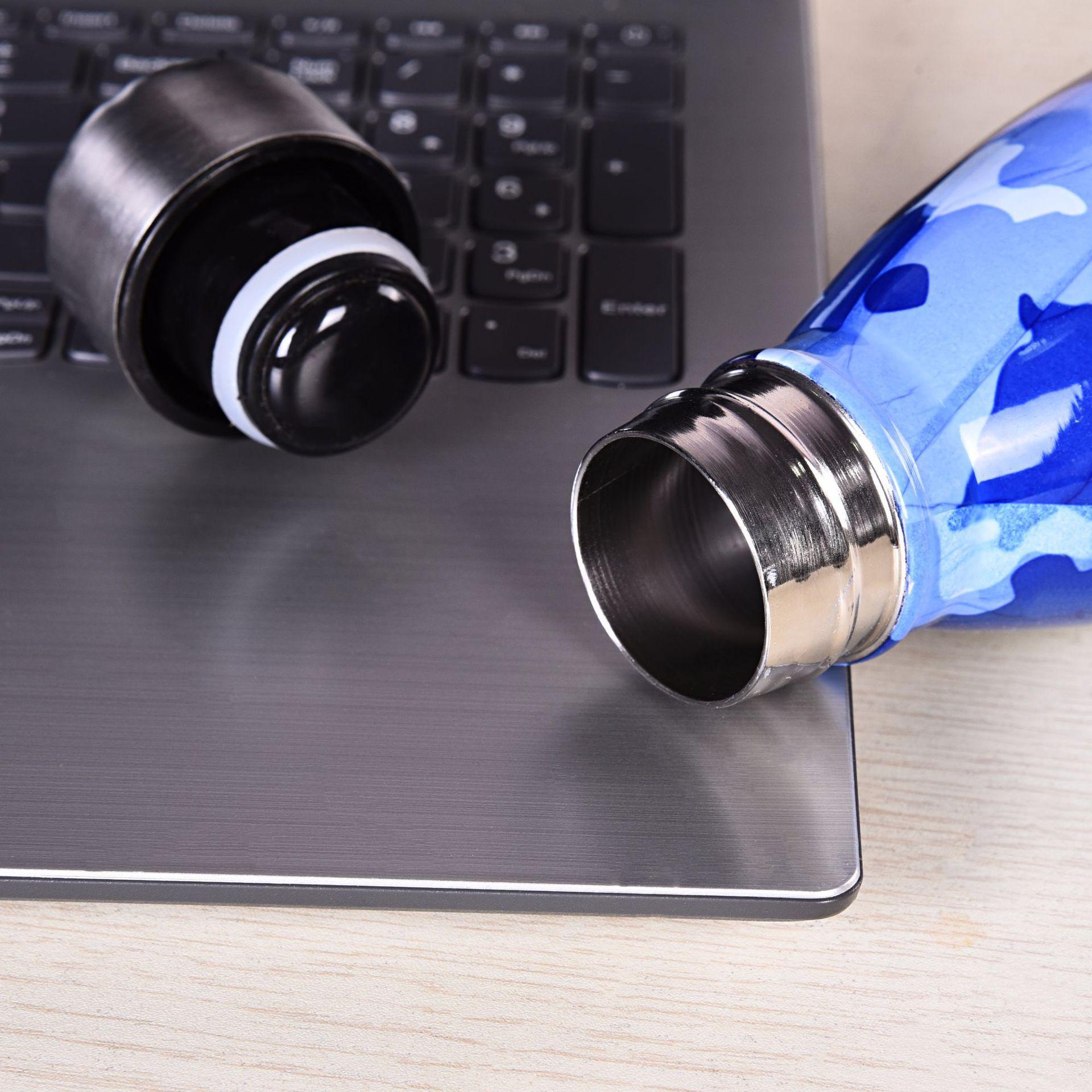 GD LOVES YOUR HOME Borraccia Termica 500 ml in Acciaio Inox 304 – Doppia Parete (caldo 8h / freddo 24h), tappo ermetico, riutilizzabile senza BPA – 3 colori mimetici