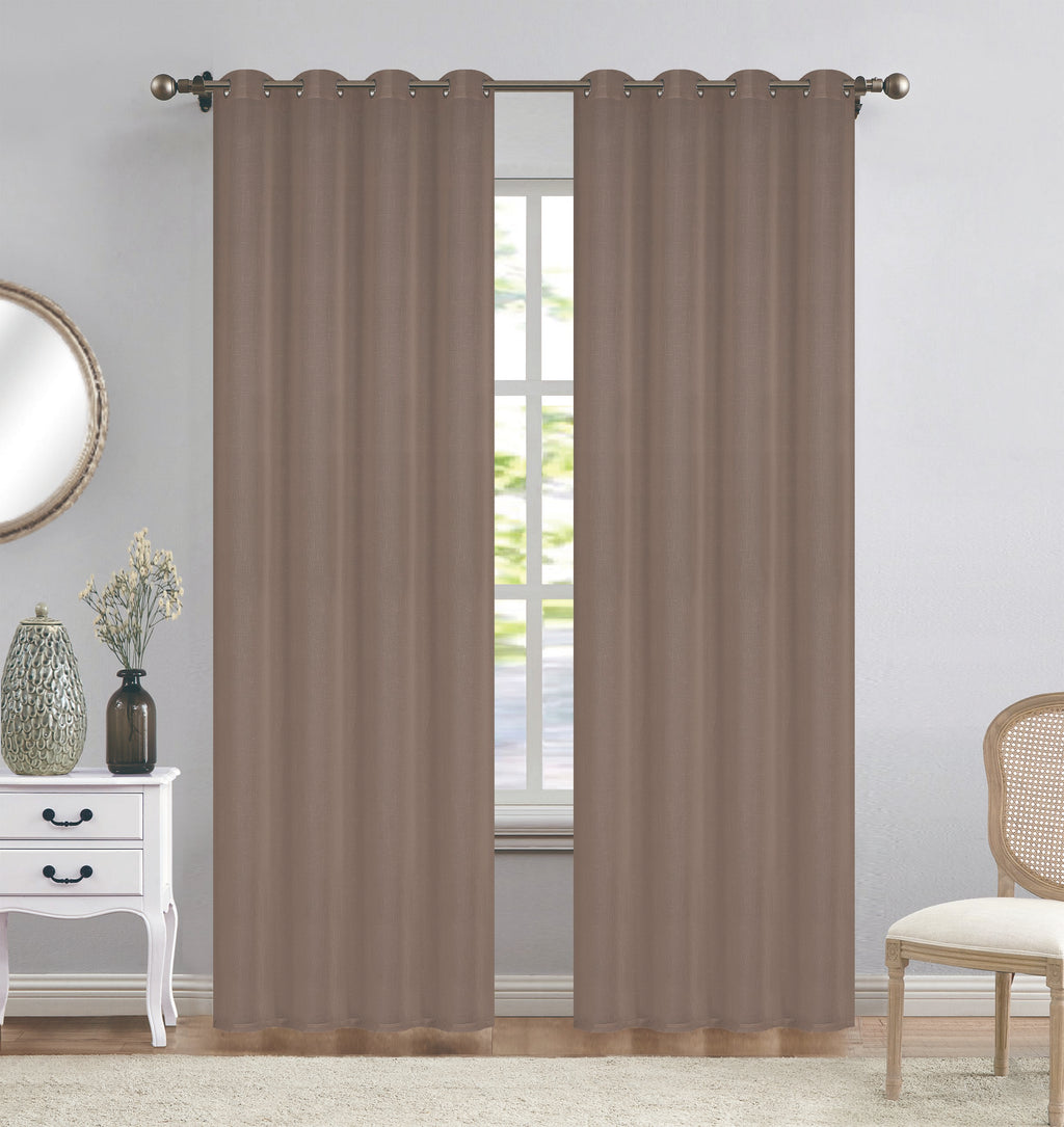 GD LOVES YOUR HOME Tenda Céline 140×280 cm 1 Pannello con Occhielli in Acciaio Tessuto Effetto Lino in Poliestere Filtra Luce per Soggiorno e Camera da Letto