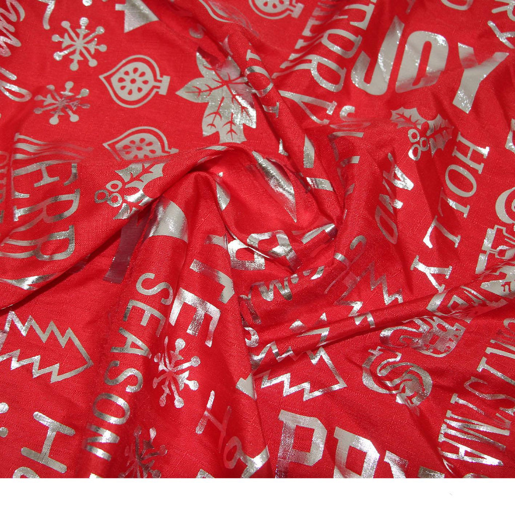 GD LOVES XMAS | Tovaglia Natalizia Antimacchia 140×180 cm • Fantasie Rosse per Tavola di Natale Elegante