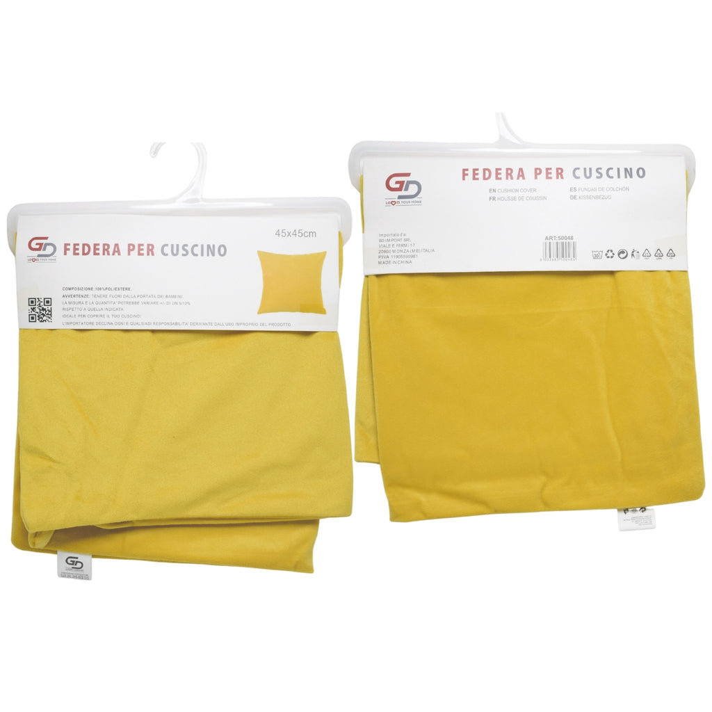 GD LOVES YOUR HOME Federa Cuscino Arredo in Velluto Morbido Tinta Unita per Divano e Letto | 45x45 – 55x55 cm | Sfoderabile, Lavabile, Stile Moderno