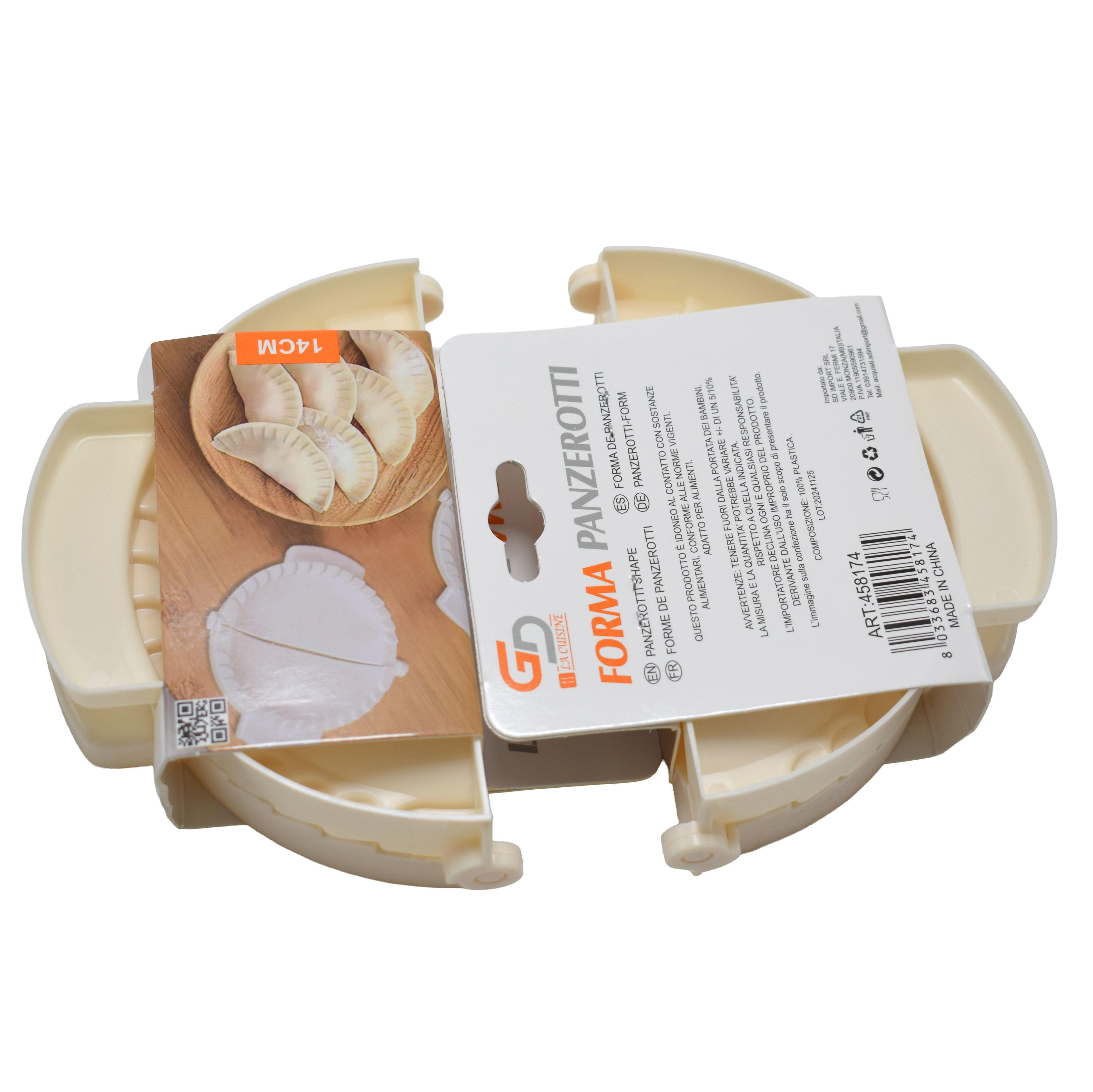 GD LA CUISINE Forma Panzerotti/Ravioli – Stampi per Paste Ripiene in Plastica, 12 cm • 14 cm • 18 cm | Perfetti per Panzerotti, Ravioli, Empanadas e Dolci