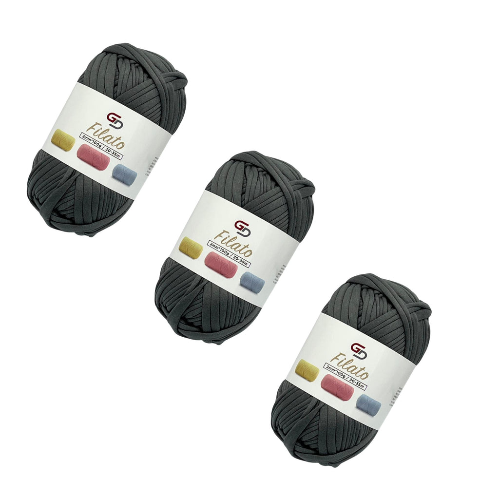 SET 3 ROTOLI DI FILATO 2MM * 100G, 30-35M, 19 COLORI DISPONIBILI