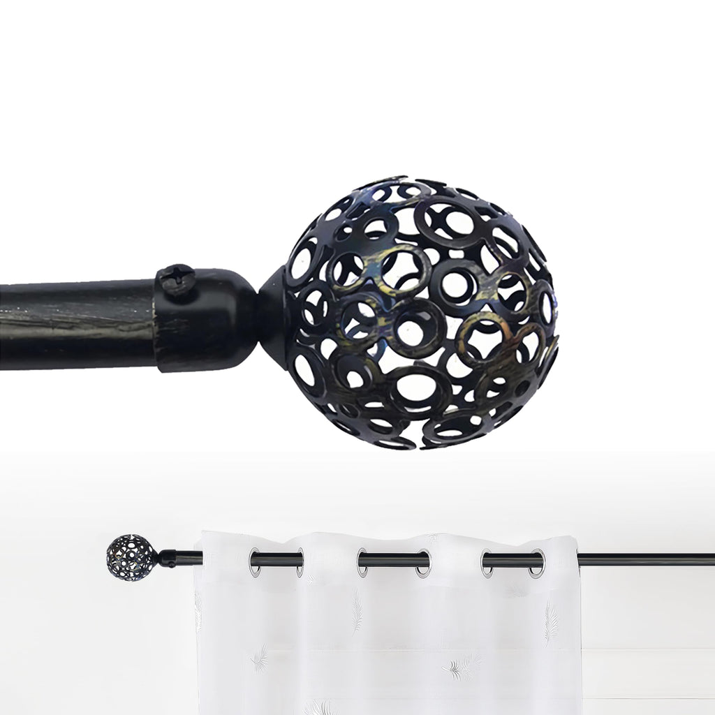 GD LOVES YOUR HOME Bastone per Tenda Estensibile in Metallo con Terminale a Sfera Traforata – Regolabile 70–120 / 120–210 / 160–310 cm (staffe e viti incluse) Design Raffinato e Funzionale per Finestre di Diverse Dimensioni