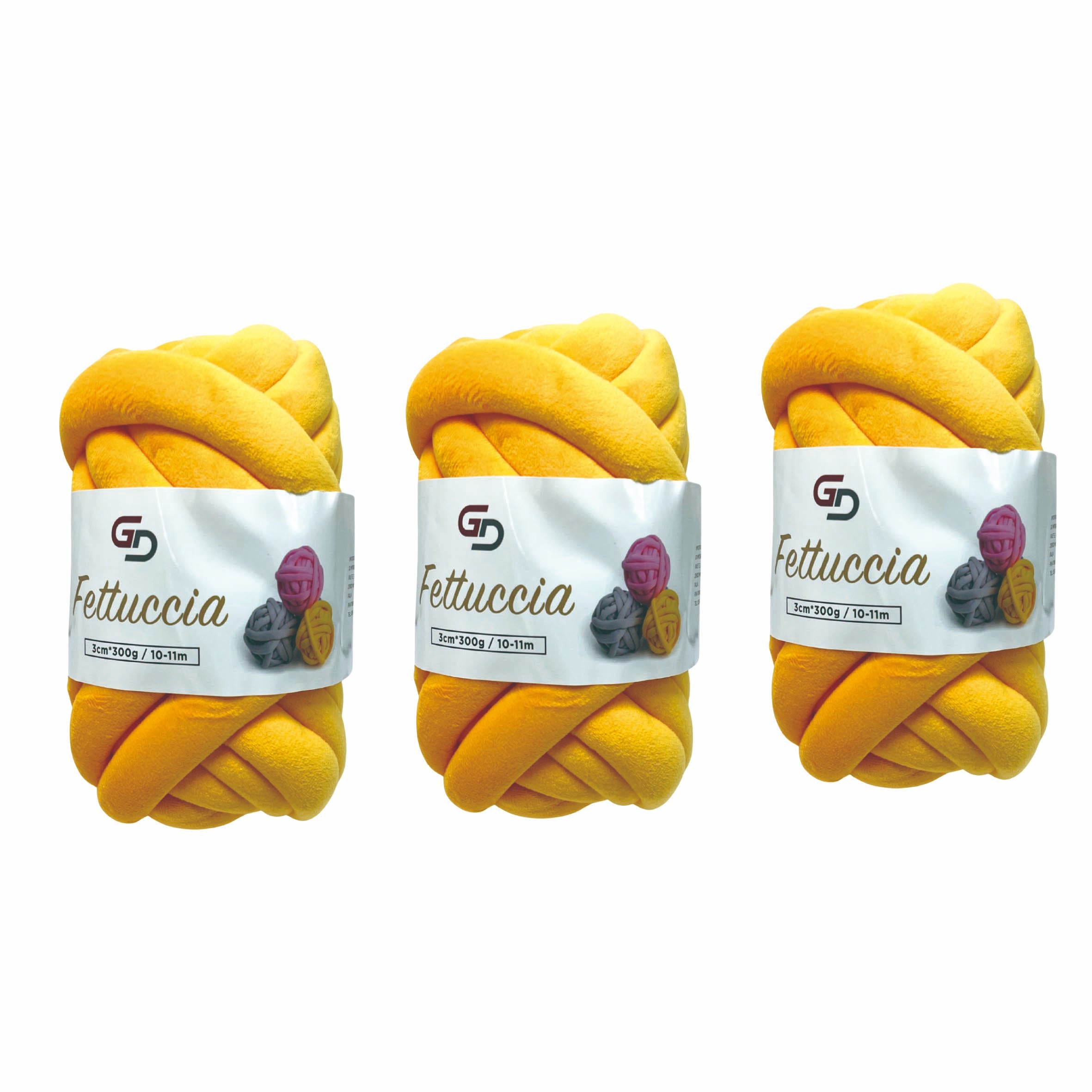 Set 3 Fettuccia Marshmallow spessa 3 cm – 300 g | Toni Caldi | Filato morbido e facile da lavorare, con resa ordinata per uncinetto, borse e home decor