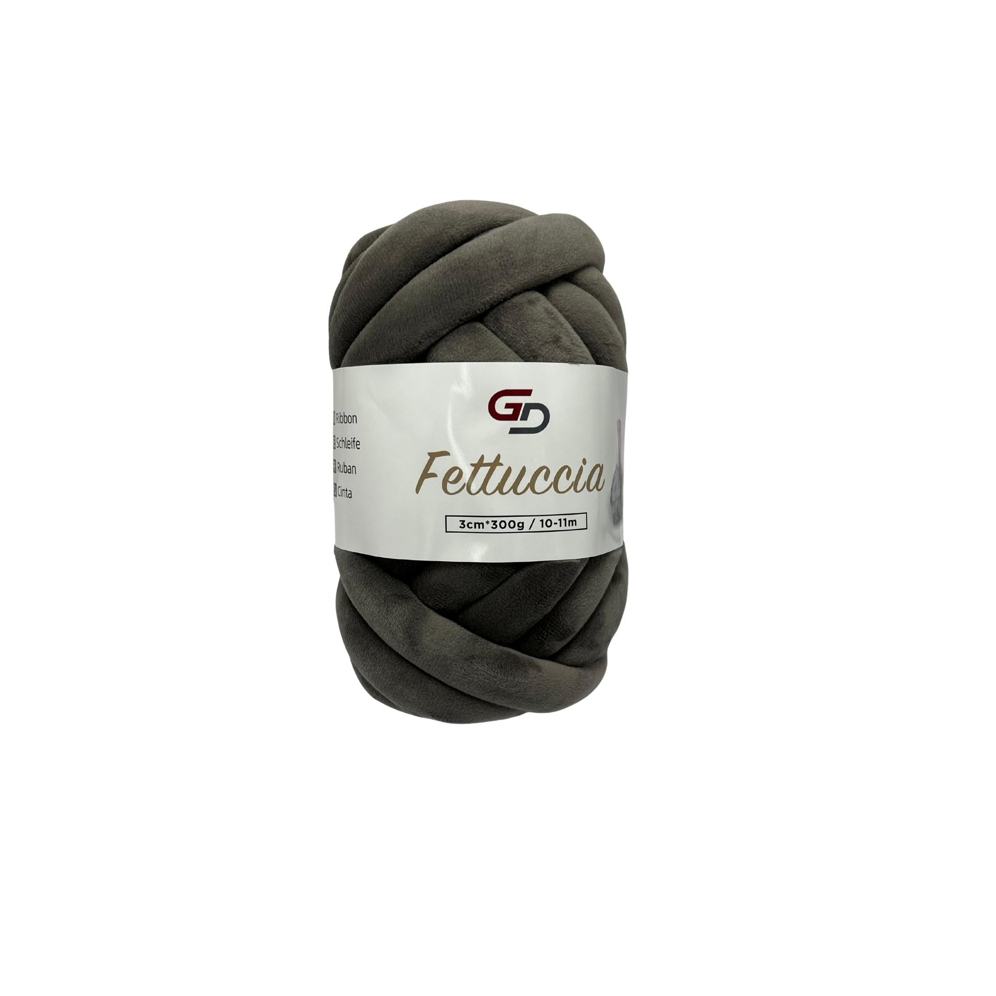Filato Fettuccia Marshmallow spessa 3 cm – 300 g, 10 - 11 M, 17 colori Filato morbido e facile da lavorare per progetti creativi e cucito