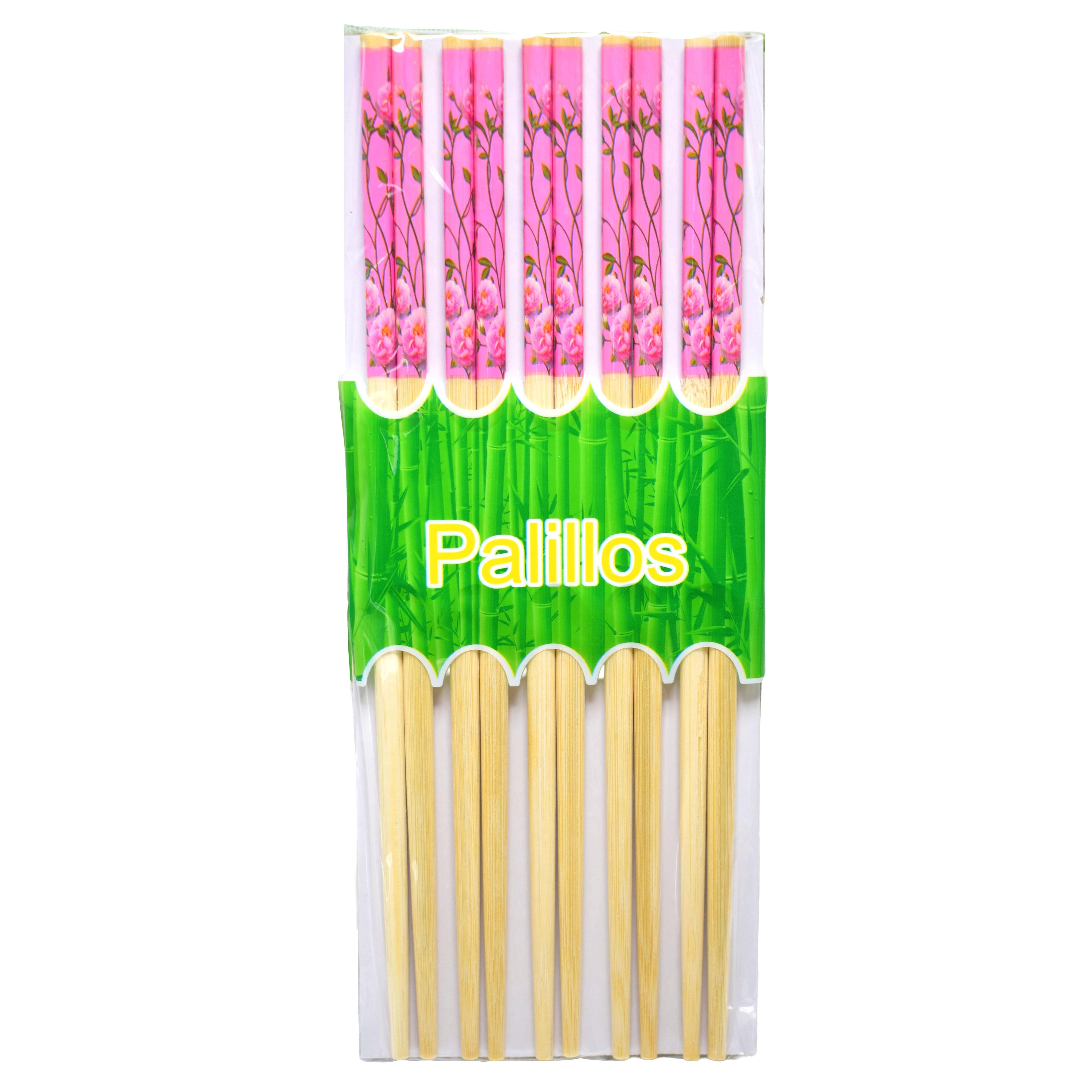 GD LA CUISINE Bacchette Cinesi in Bambù 24 cm Set da 5 o 10 Paia Riutilizzabili | Ecologiche, Antiscivolo, Resistenti, Fantasie Miste | Ideali per Sushi, Noodles, Riso, Ristoranti e Uso Domestico