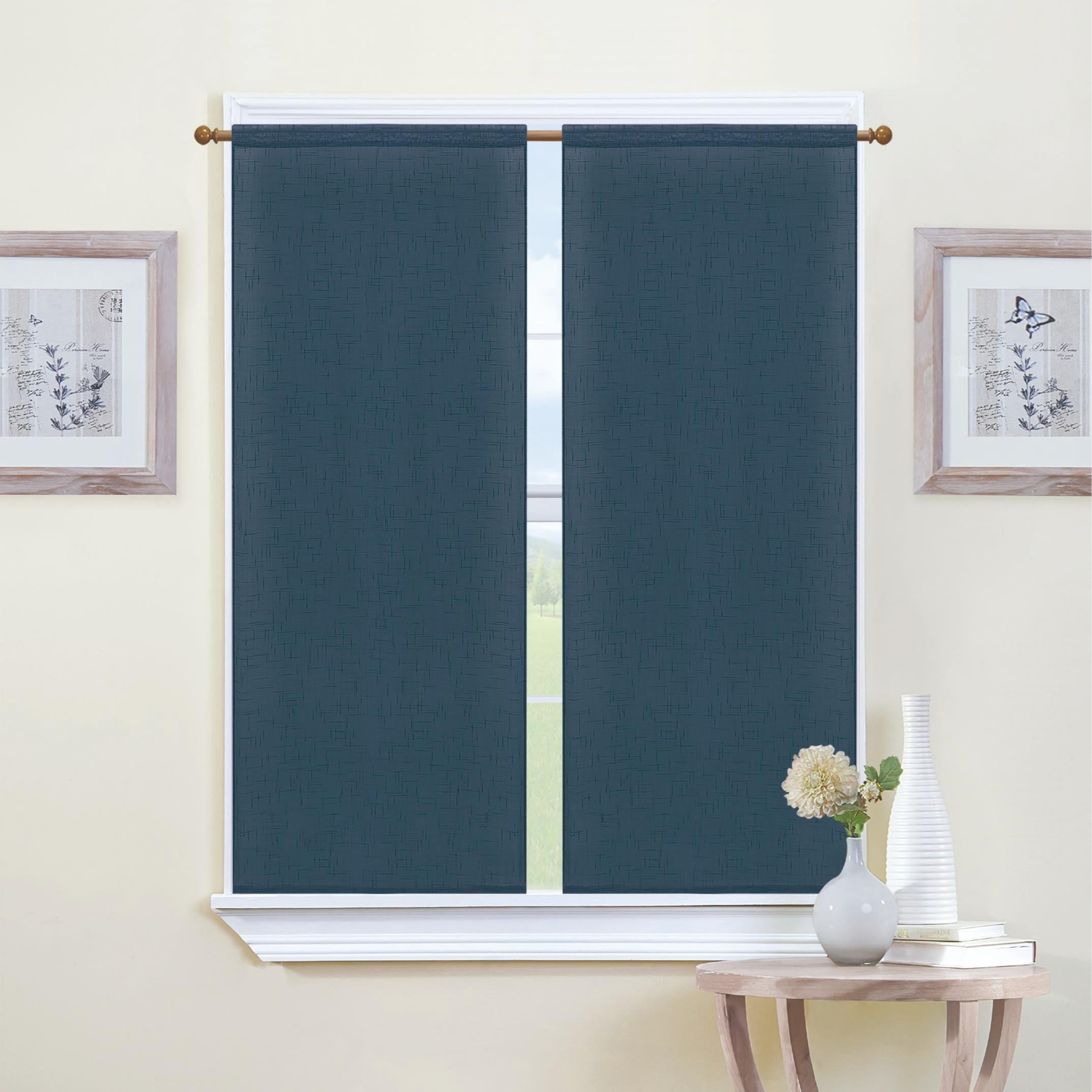 GD LOVES YOUR HOME Coppia Tendine CÉLINE 70×150 cm Effetto Lino in Poliestere 8 Colori Eleganti per Cucina e Finestra Filtra Luce Naturale Tessuto Traspirante e Resistente