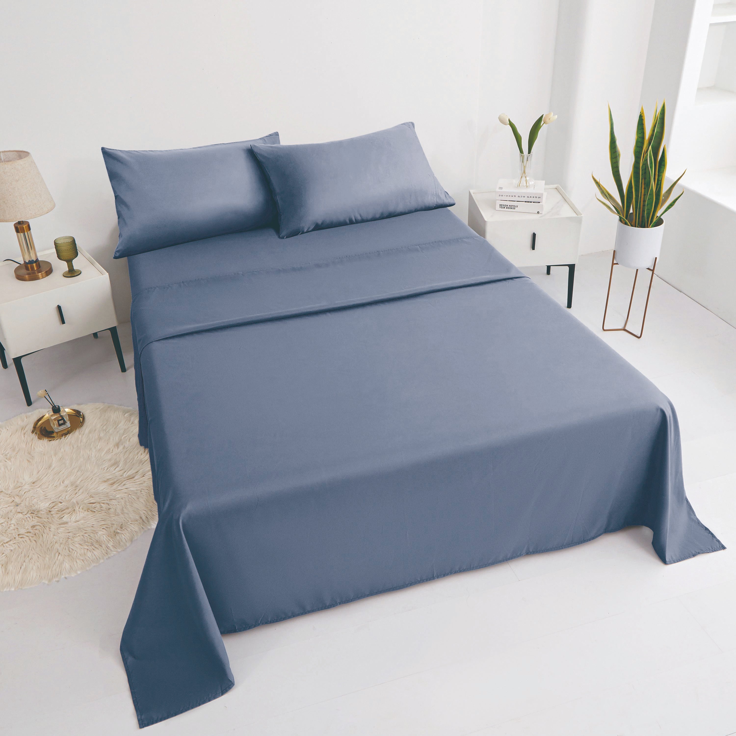 GD LOVES YOUR HOME Completo Letto: Lenzuolo Sopra + Lenzuolo Sotto con Angoli + Federe 50×80 – Microfibra Super Morbida e Traspirante, Massimo Comfort e Qualità Garantita