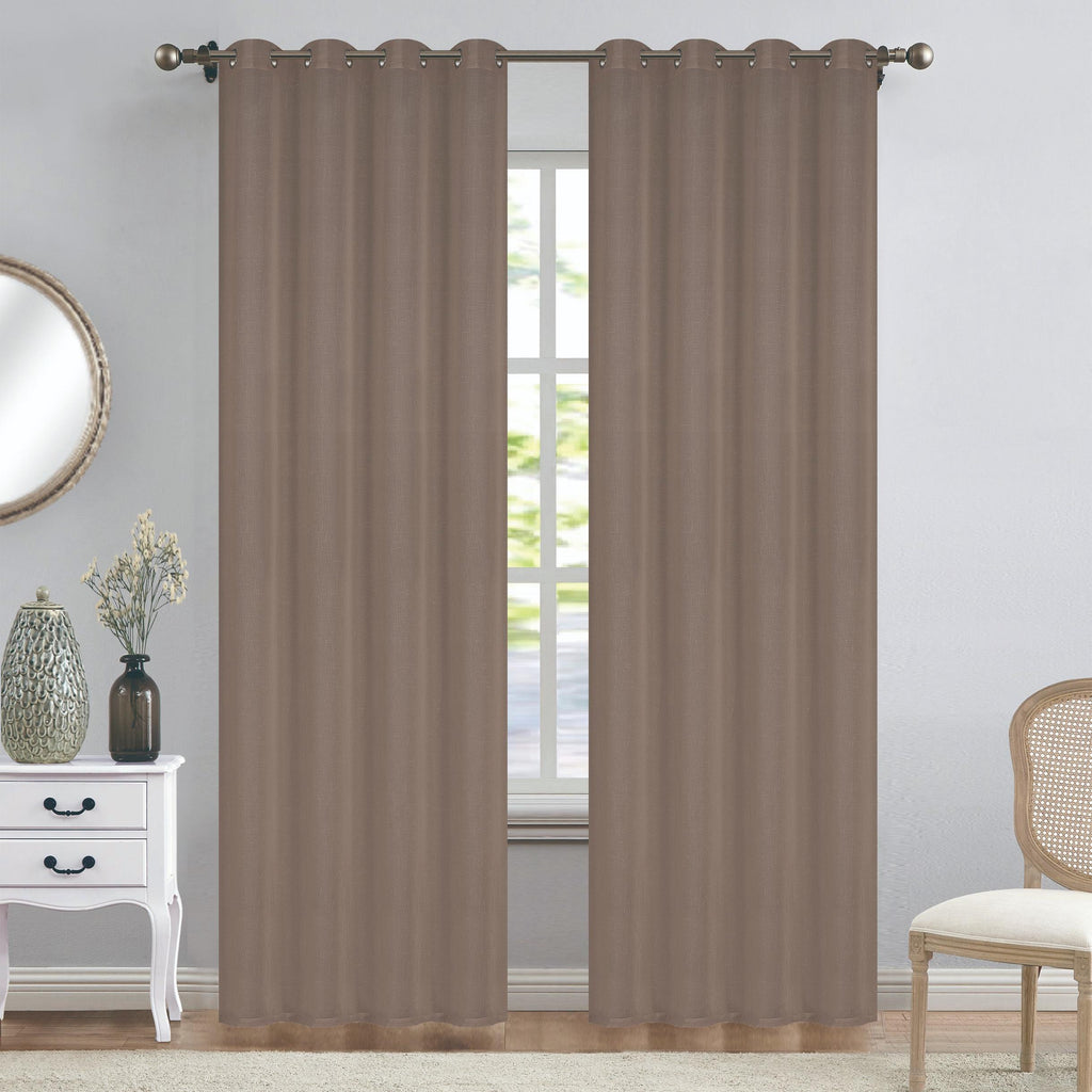 GD LOVES YOUR HOME Tenda Céline 140×280 cm 1 Pannello con Occhielli in Acciaio Tessuto Effetto Lino in Poliestere Filtra Luce per Soggiorno e Camera da Letto