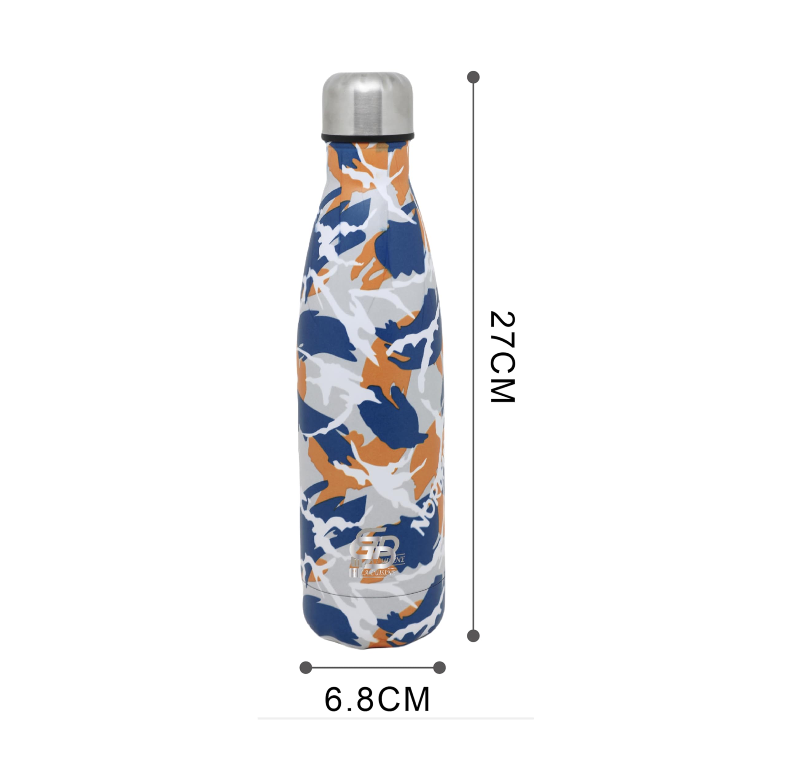 GD LOVES YOUR HOME Borraccia Termica 500 ml in Acciaio Inox 304 – Doppia Parete (caldo 8h / freddo 24h), tappo ermetico, riutilizzabile senza BPA – 3 colori mimetici