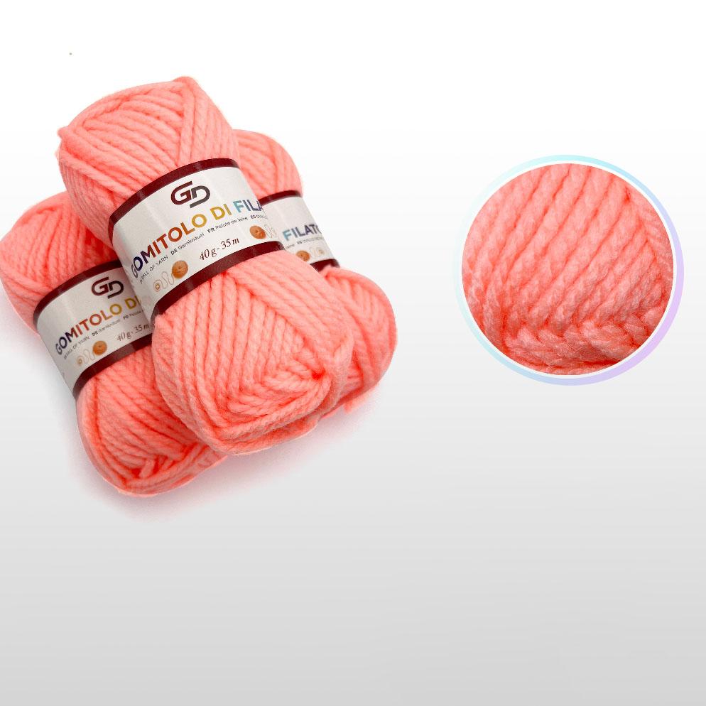 GD LOVES YOUR HOME Filato Acrilico 40g Toni Vivace – Gomitoli da Lavoro a Maglia e Uncinetto, Filo Grosso 35m – Set 3 Pezzi, 21 Colori Disponibili