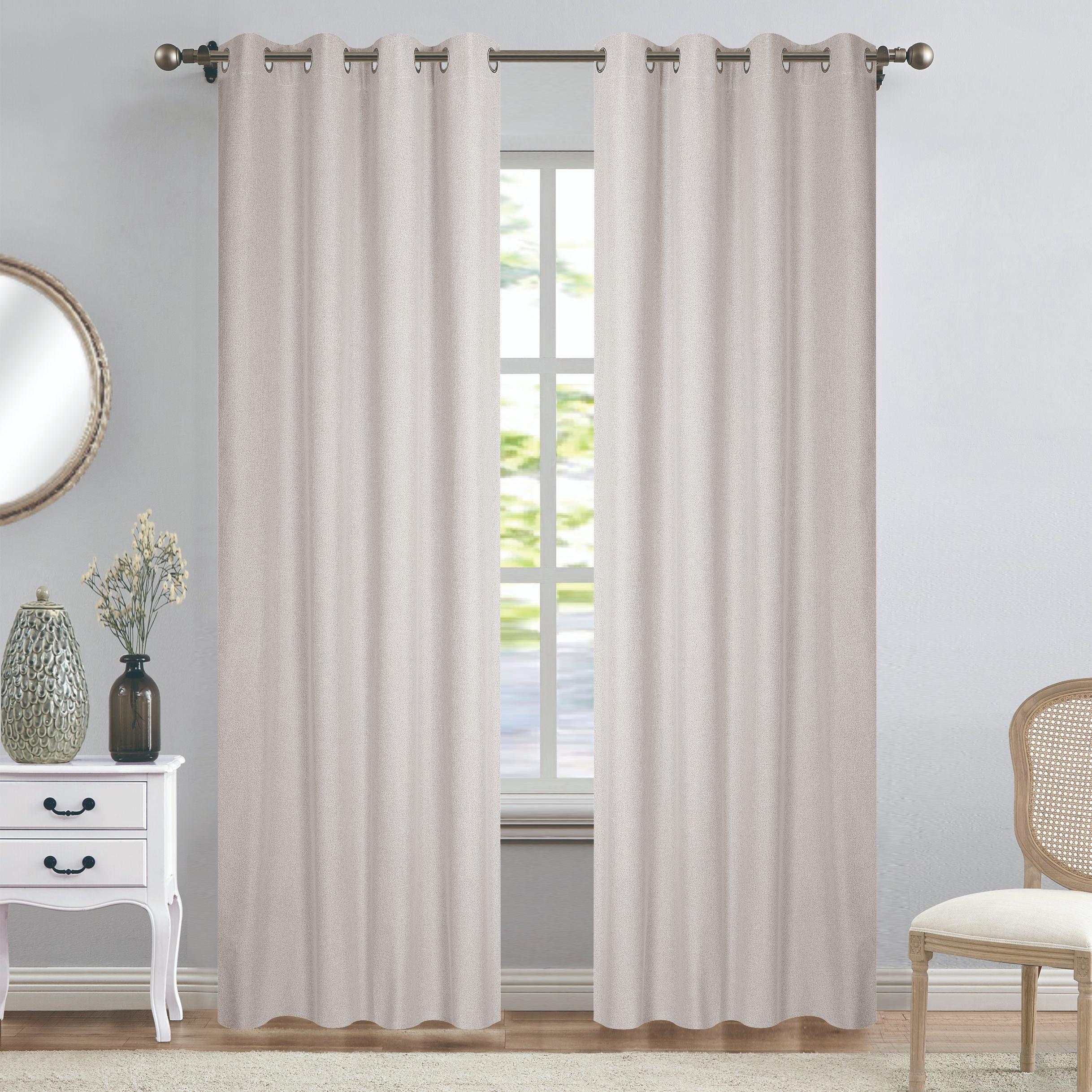 GD LOVES YOUR HOME Tenda Oscurante CLARALIE, Tessuto Effetto Lino a Doppio Strato, 140x280 cm, con Anelli in Acciaio Inox – Ideale per Soggiorno, Camera da Letto e Studio - 1 Pezzo