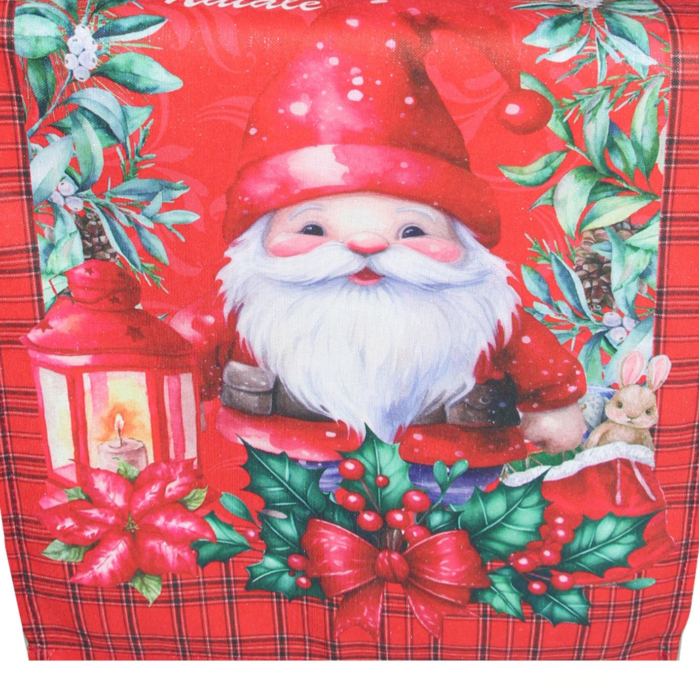 GD LOVES XMAS Runner Natalizio 40x140 cm con Filo Dorato e Argentato Decorazione Tavola Rossa Stile Elegante per le Feste in Poliestere di Alta Qualità