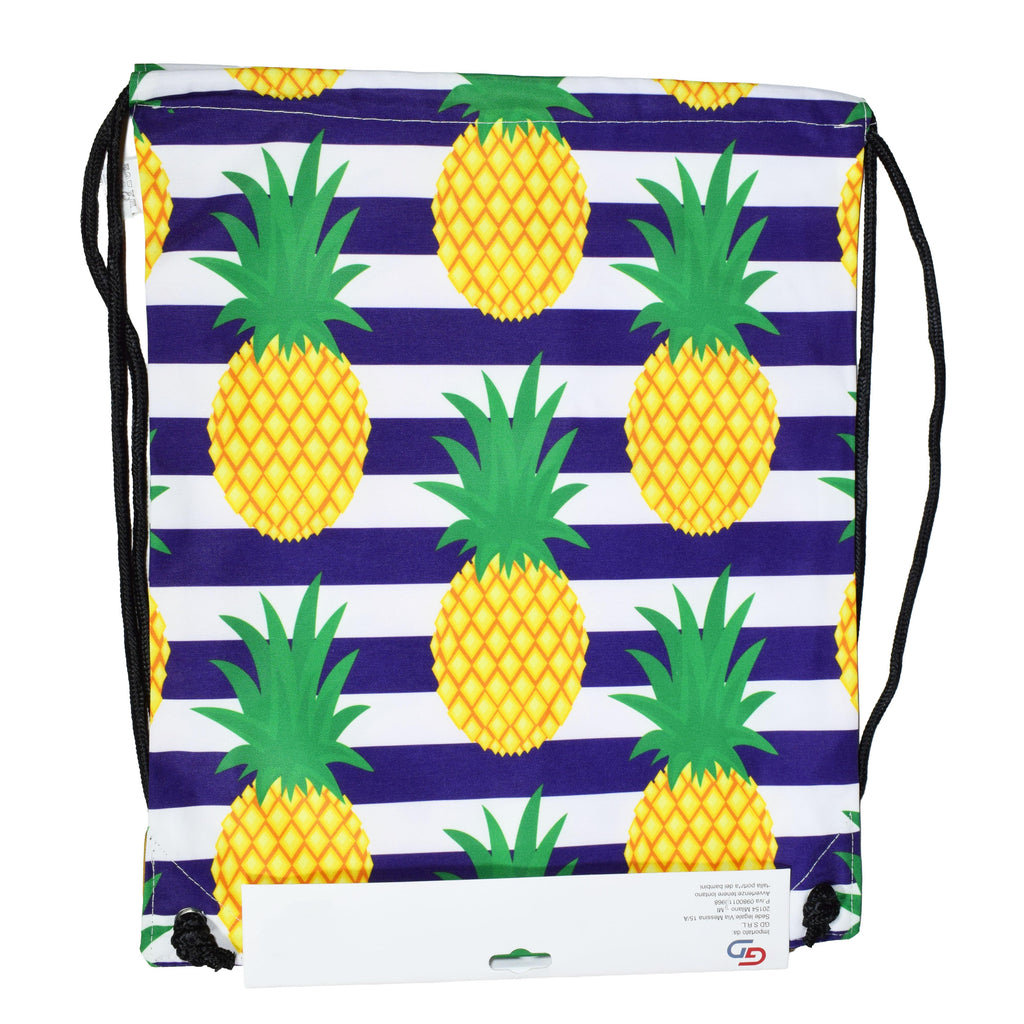 GD LOVES YOUR HOME Sacco Scarpe da Spalla Decorato in Tela Resistente 33x43cm | Zainetto Leggero per Palestra, Viaggio e Uso Quotidiano