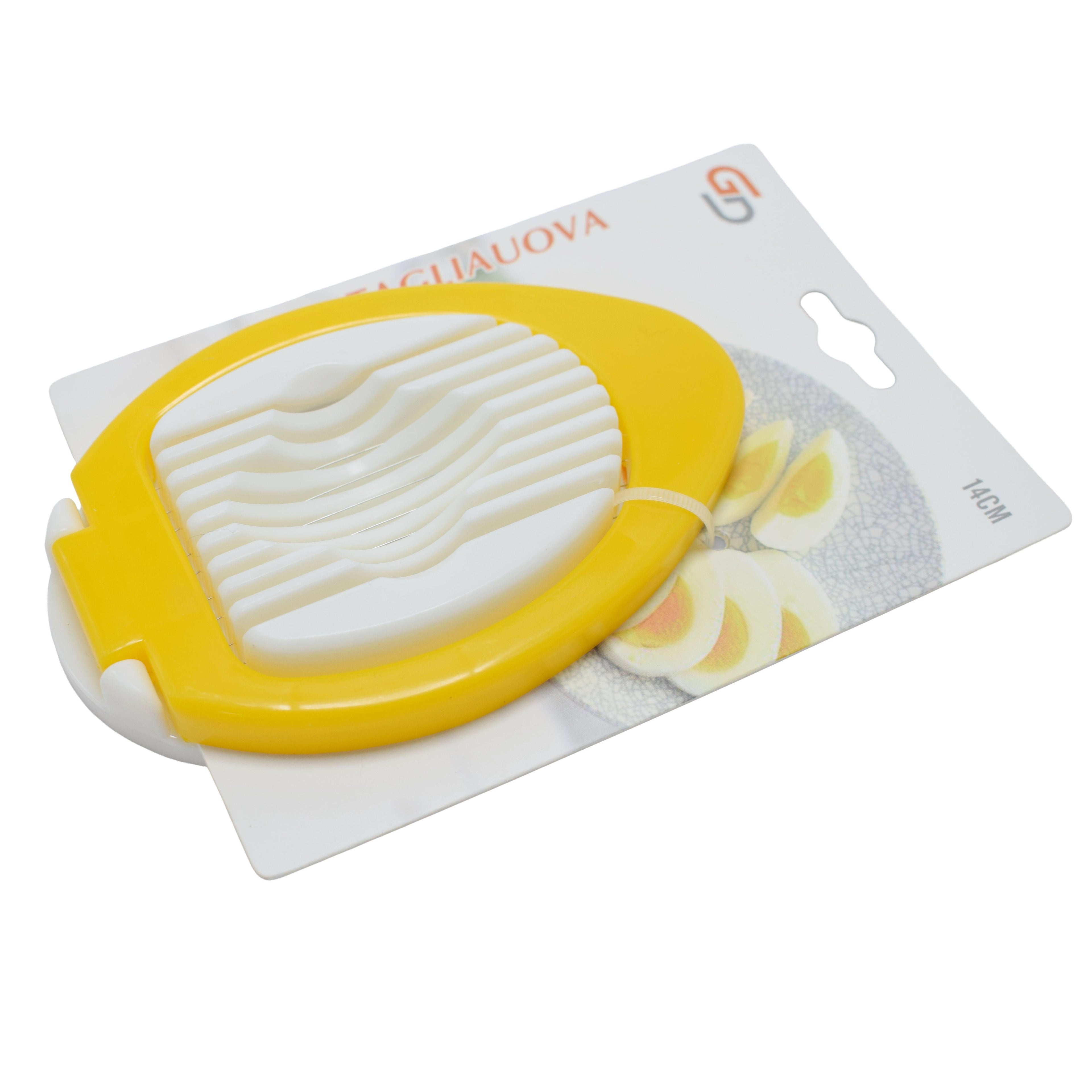 GD LA CUISINE Tagliauova in Plastica con Fili in Acciaio | Affetta Uova Sode in Fette Uniformi, Facile e Veloce